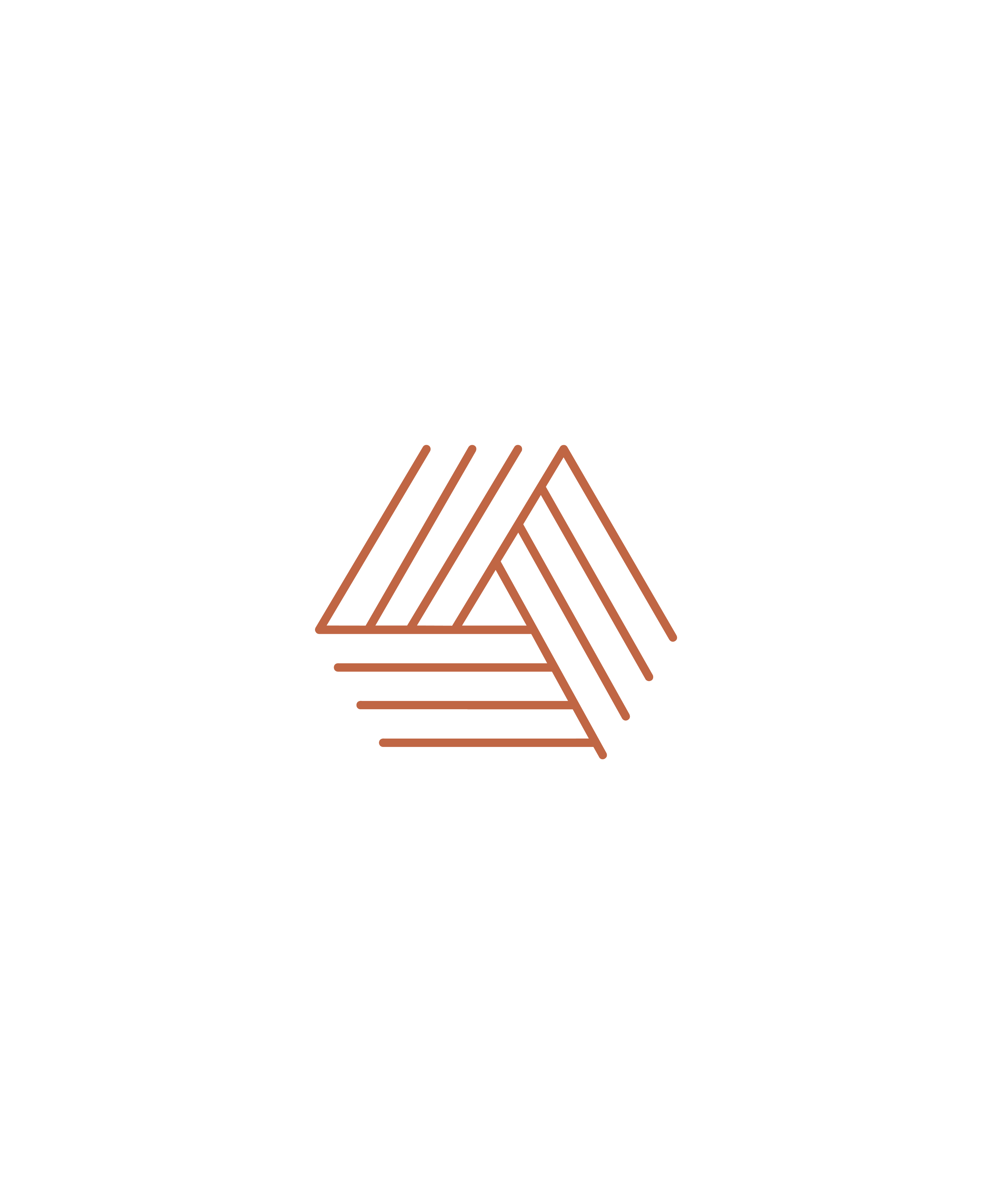 An outline illustration of an abstract triangle pattern, representing alignment, by OLA Creative Studio