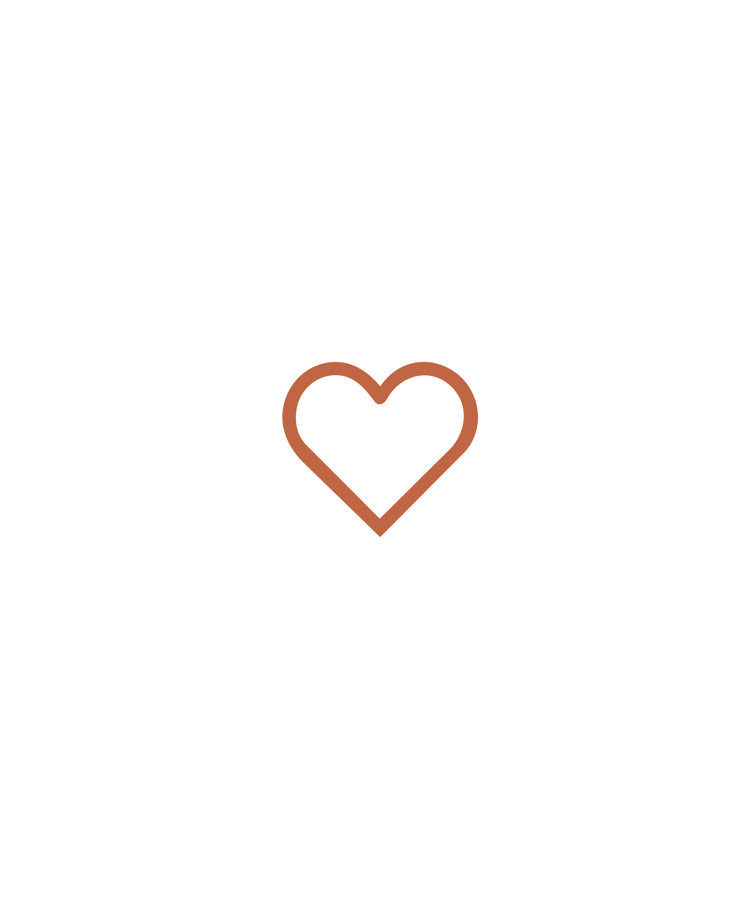 An outline illustration of a heart, representing care and partnership, by OLA Creative Studio