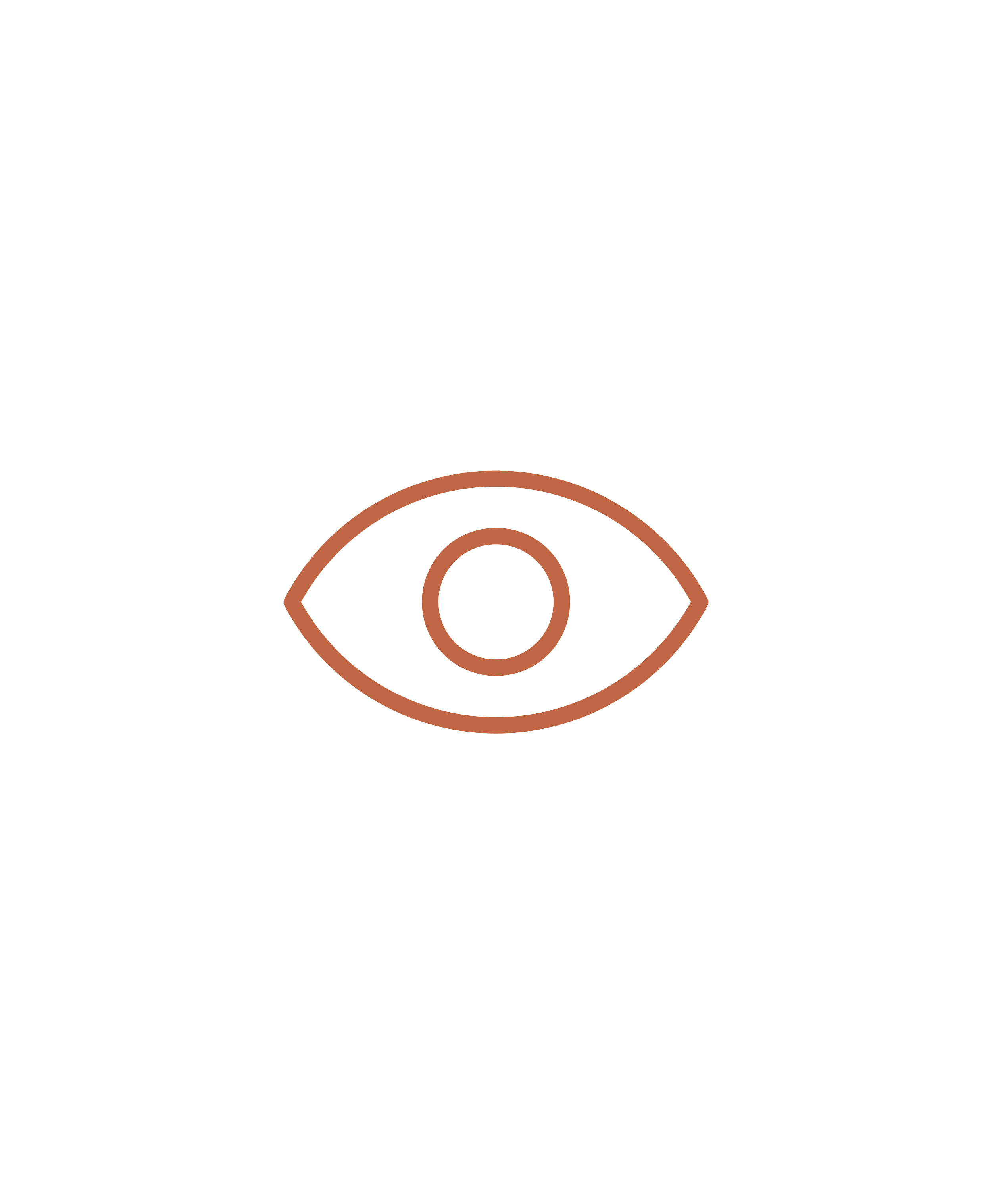 An orange line drawing of an eye, representing visual direction, by OLA Creative Studio