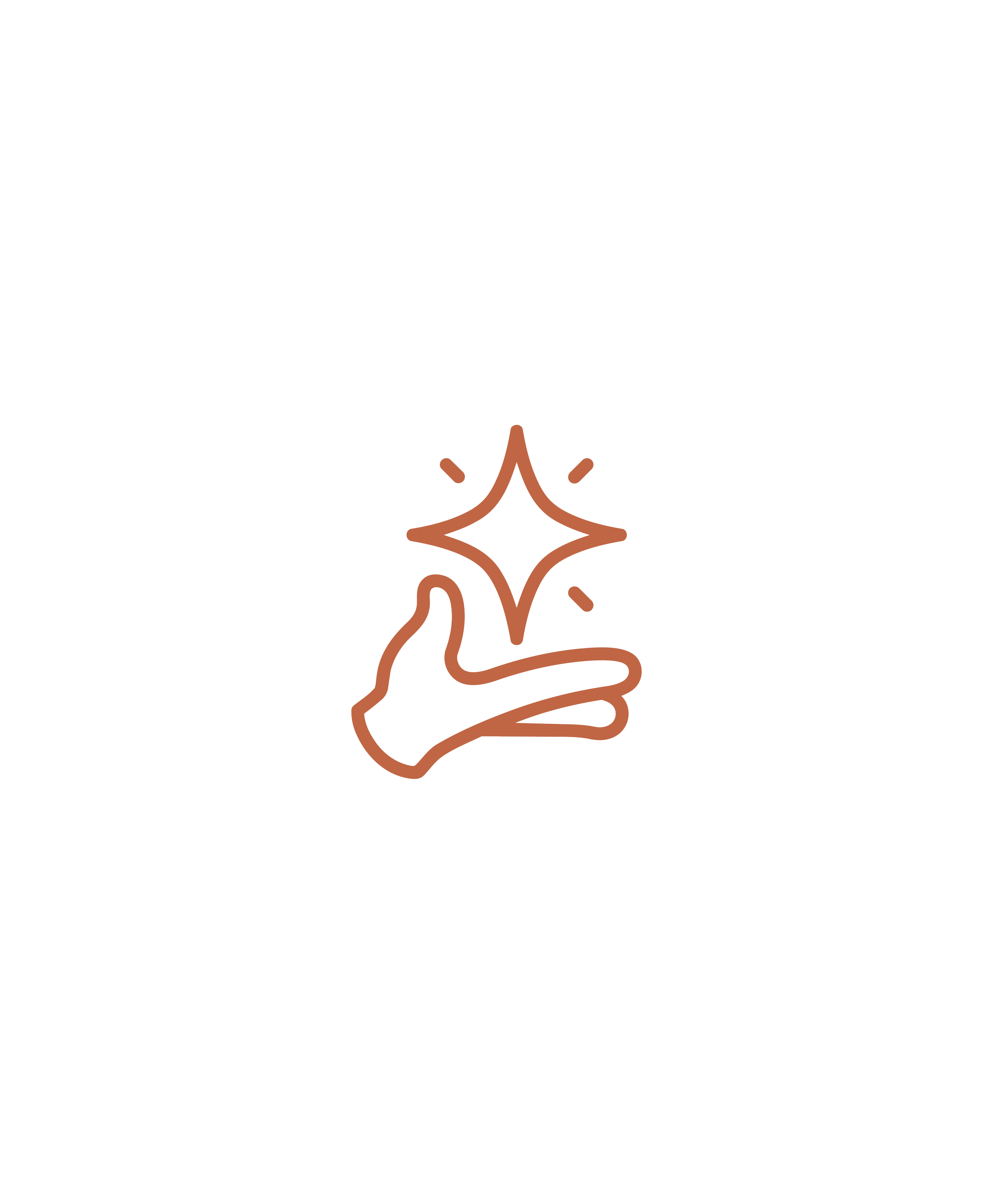 A line art illustration of a hand creating a star representing creation, by OLA Creative Studio