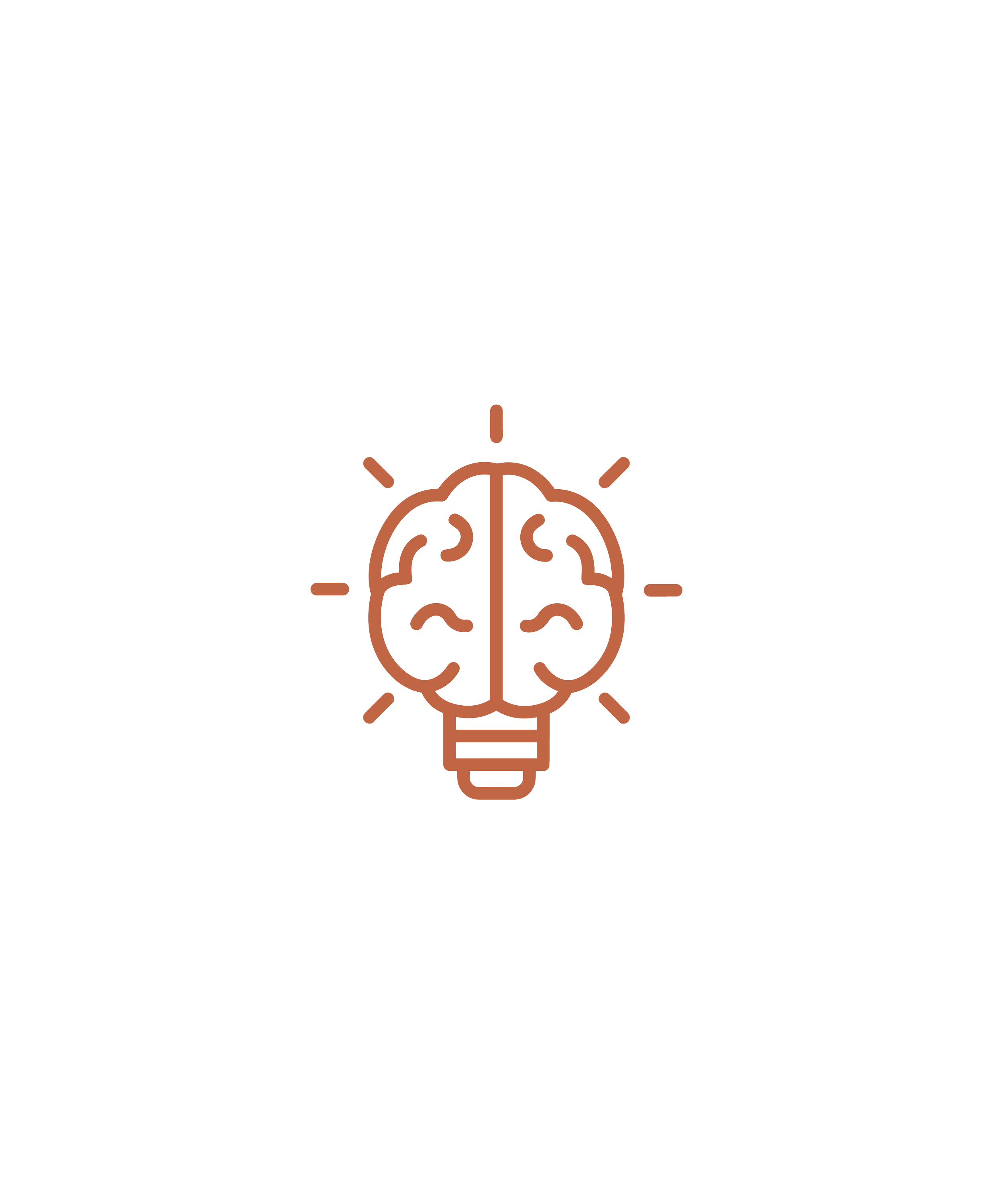 An illustration of a lightbulb with a brain inside, representing ideas and creative thinking, by OLA Creative Studio