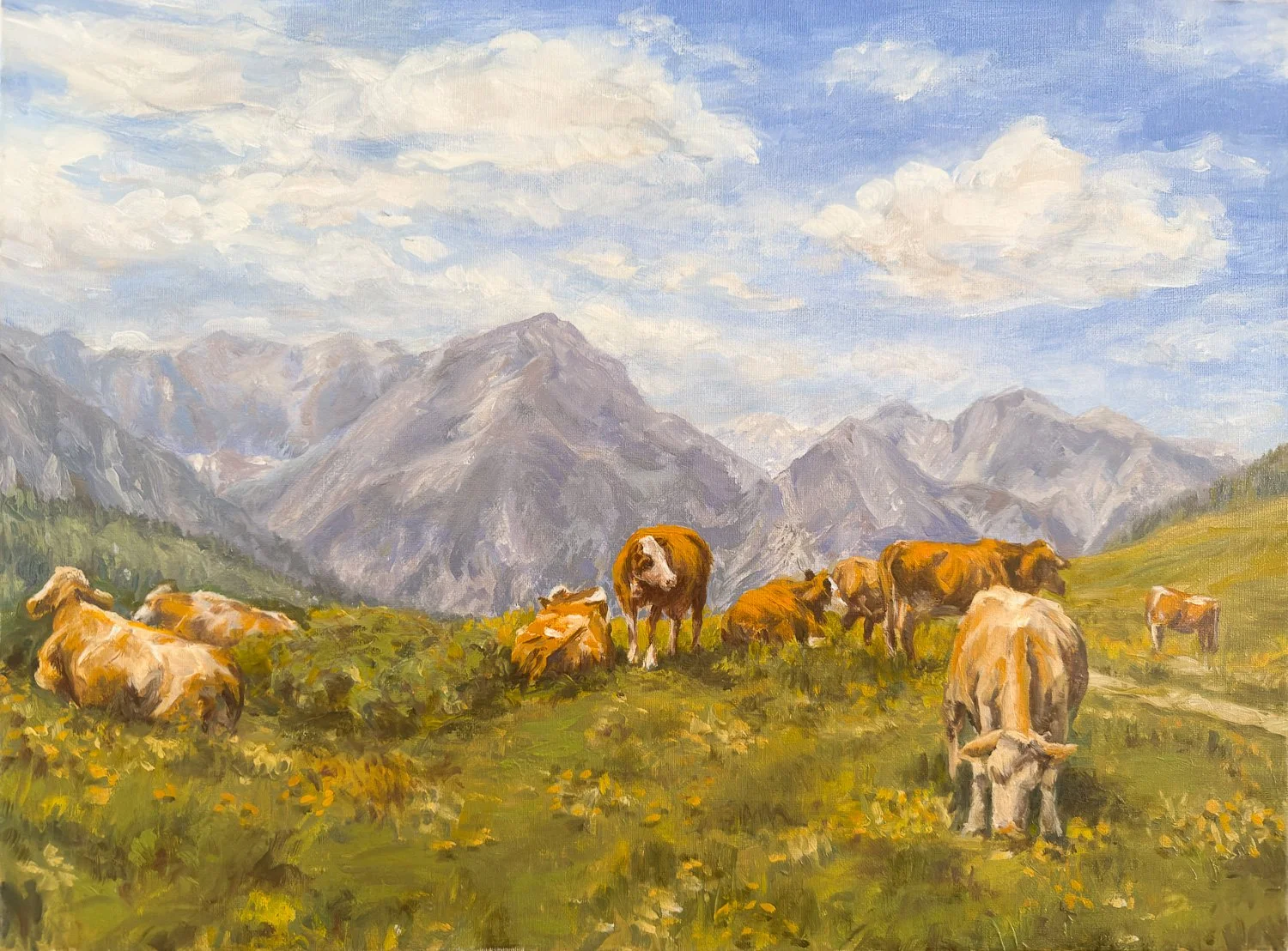 “Summer Grazing in the Alps”
18X24
$750