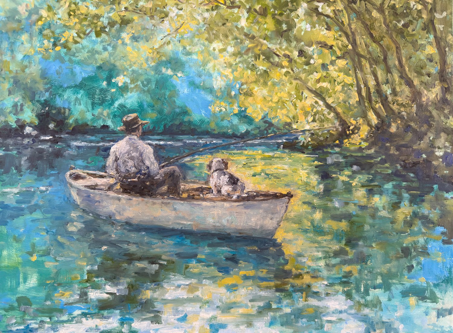 “The Shared Watch”
(a study in teal and light)
18x24
$1,250