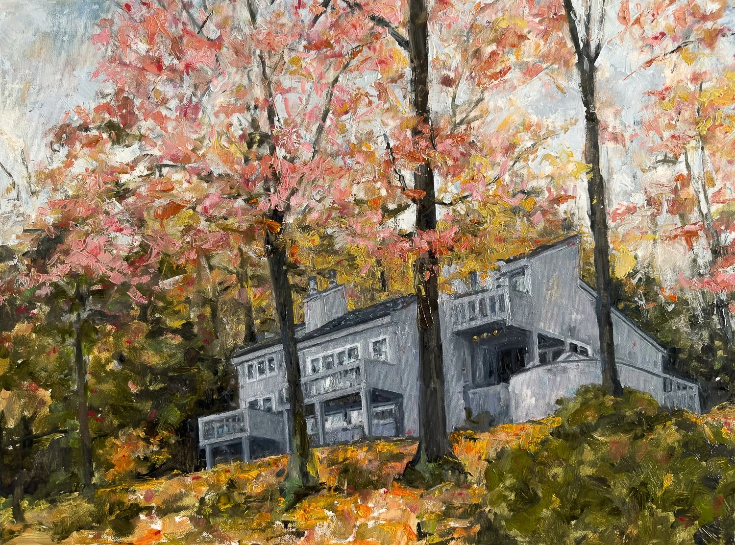 “Leaves of Absence”
(a portrait of home)
18x24
SOLD