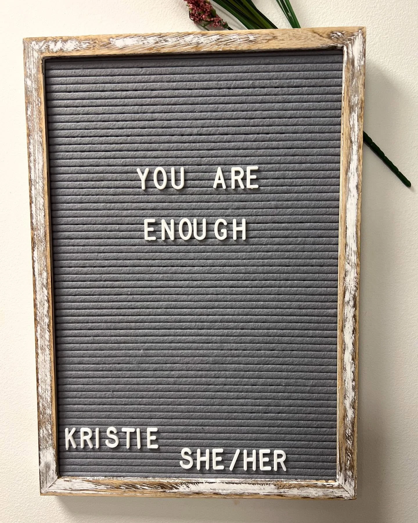 So says Kristie. 💕 #youareenough #therapistsofinstagram