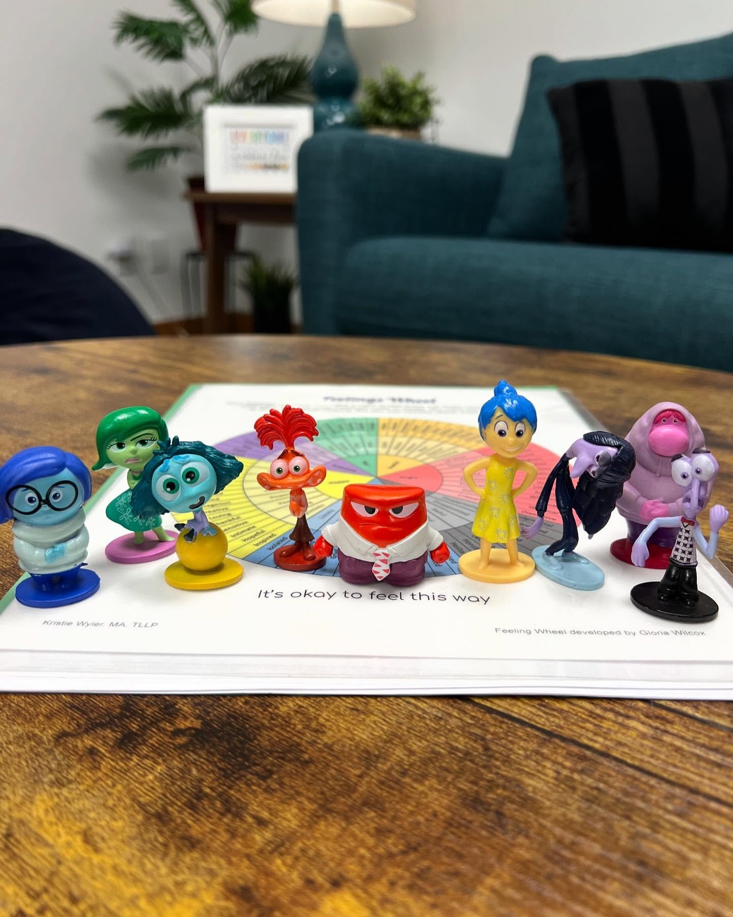 The gang&rsquo;s all here!! 💙💚🩵🧡❤️💛💜🩷🩶#feelthosefeelings #insideout #anger #embarrassment #joy #sadness #envy #anxiety #ennui #disgust #fear