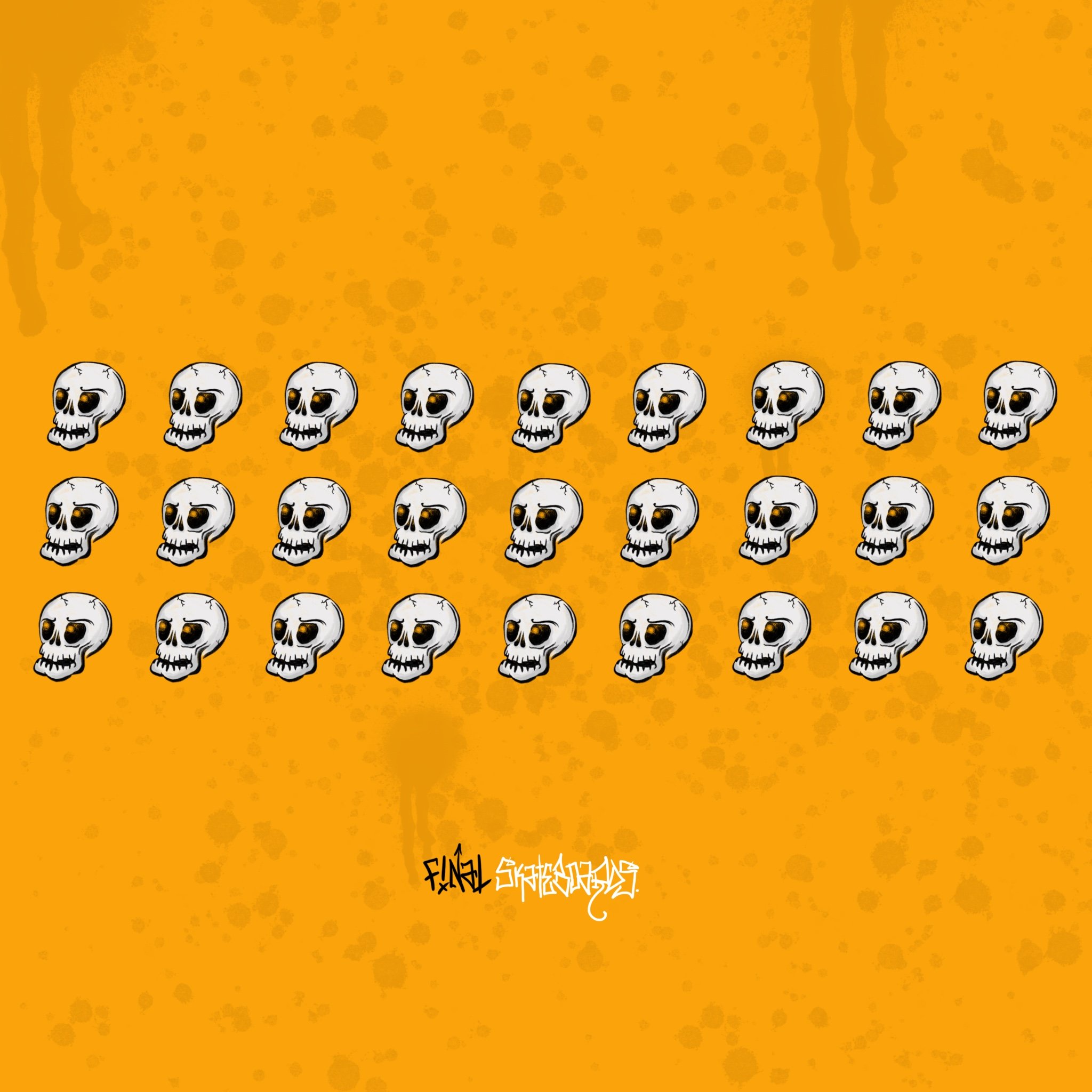 Final Skateboards Many Yellow Skulls - Oilrig Design.JPG