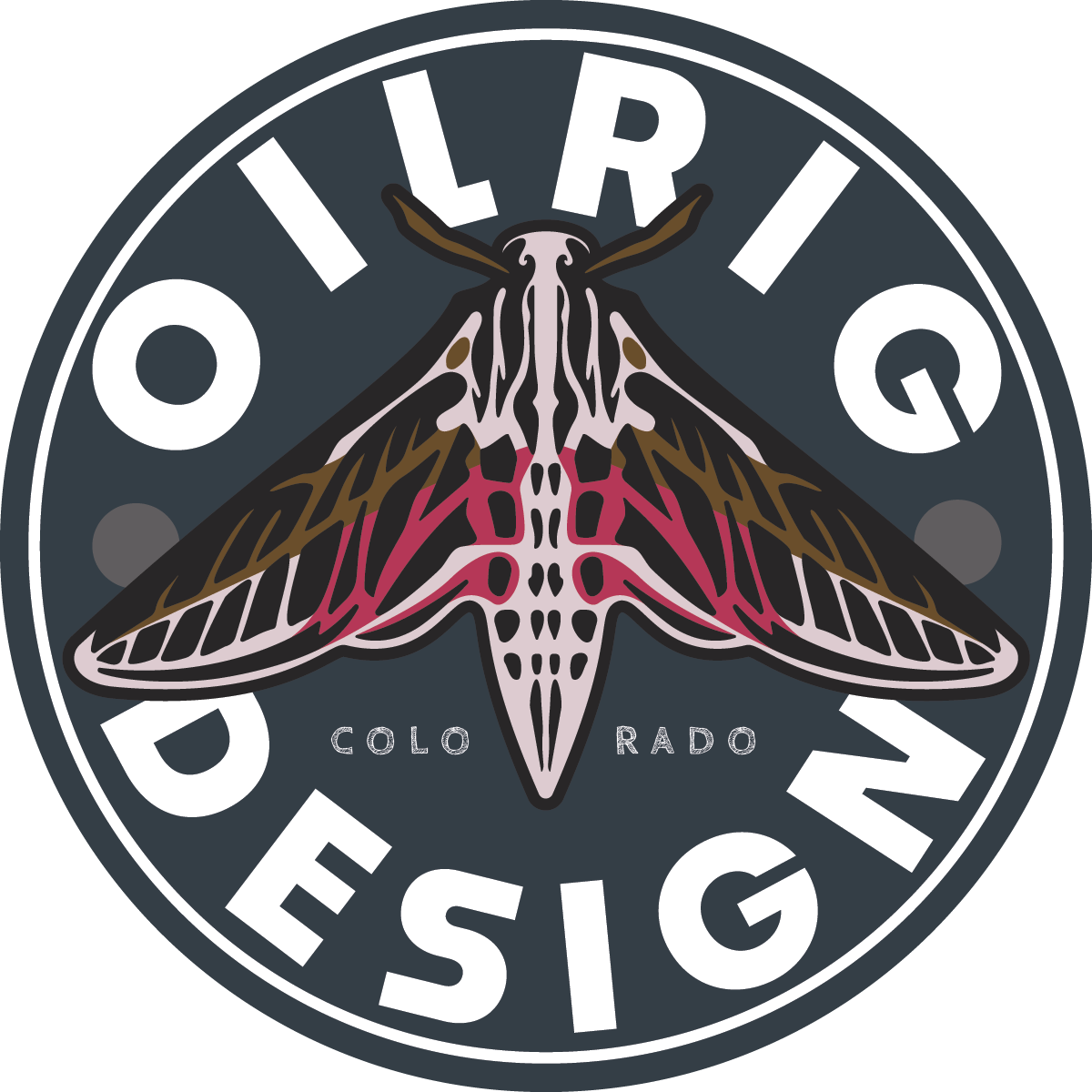 Sphinx Moth Circle Patch - Oilrig Design.png