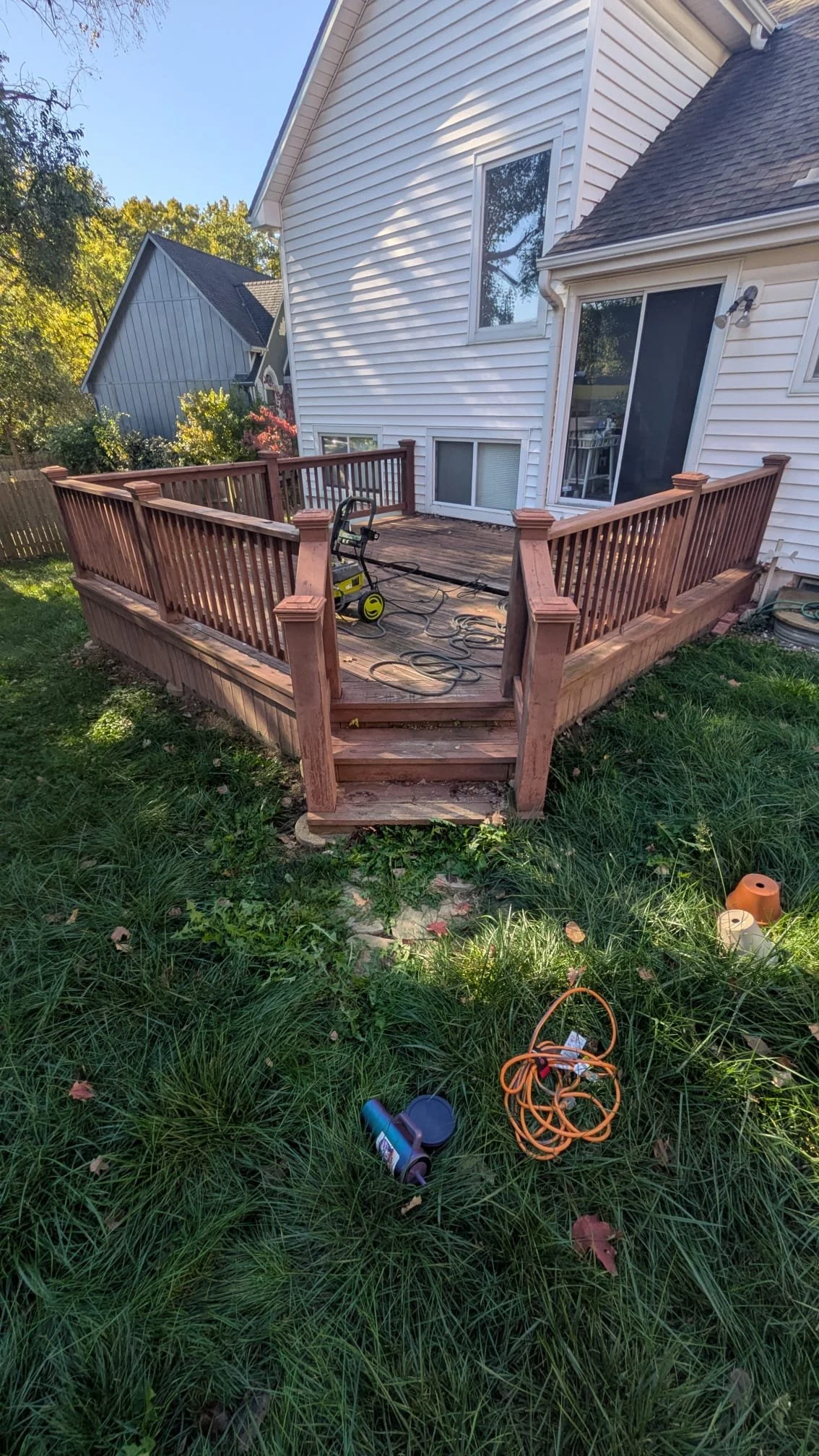 Before (powerwashed & stained)