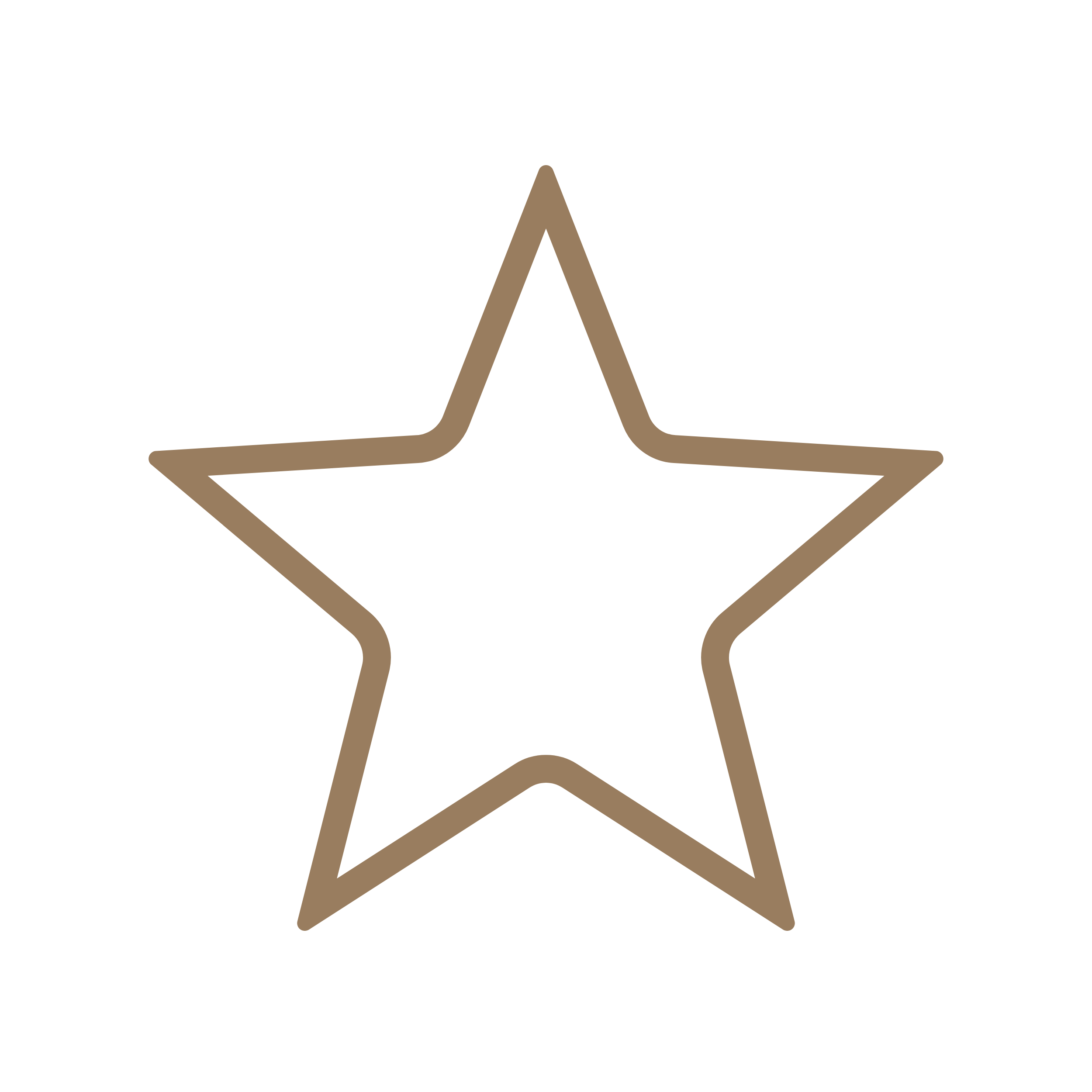 Outline of a star with a brown border on a black background.