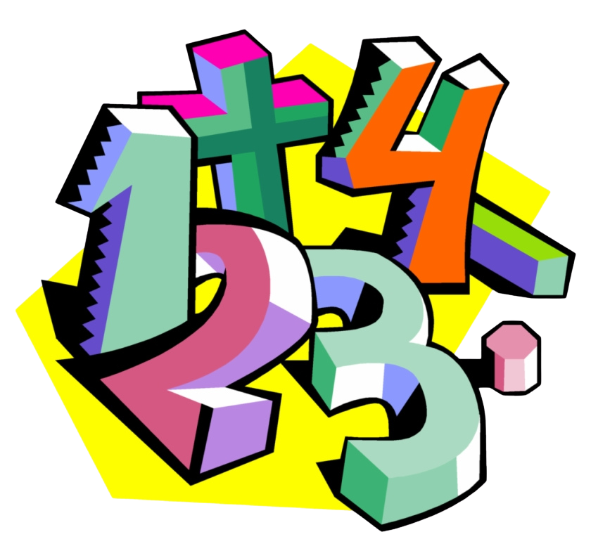 Colorful 3D numbers 1, 2, 3, 4, and 5 arranged in a playful manner on a bright yellow background.