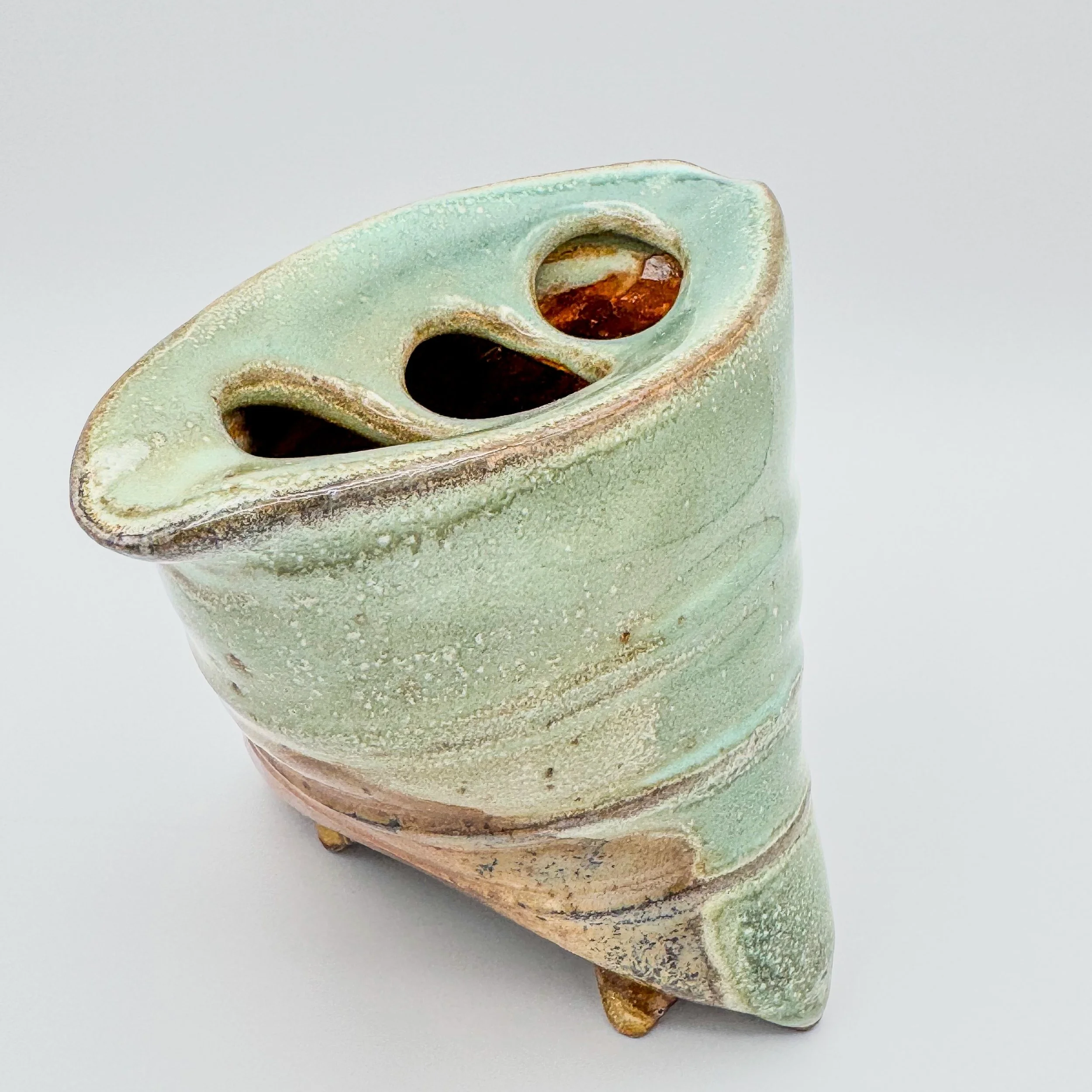 Triangle Vase - Soda Fired