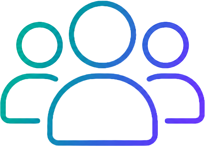 An icon of five stylized human figures, representing a group or community.