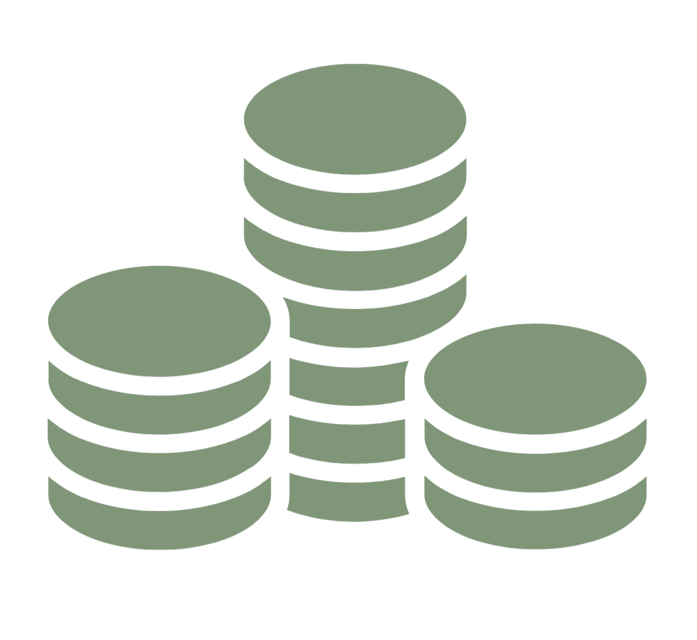 Illustration of stacked coins representing money or savings.