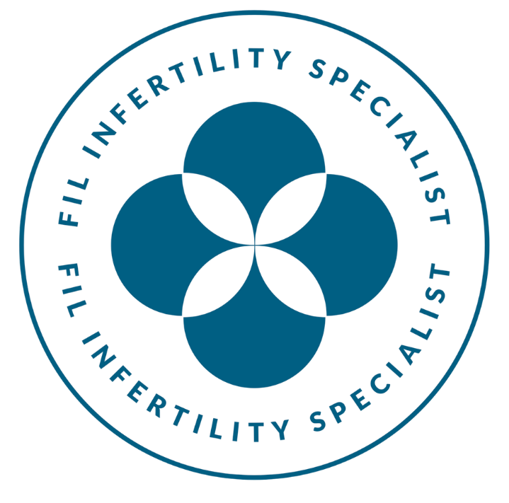 Logo for the Fertility Infirmary, featuring four stylized petals arranged in a circular pattern, with the text 'Fertility Infirmary Specialist' encircling the design.