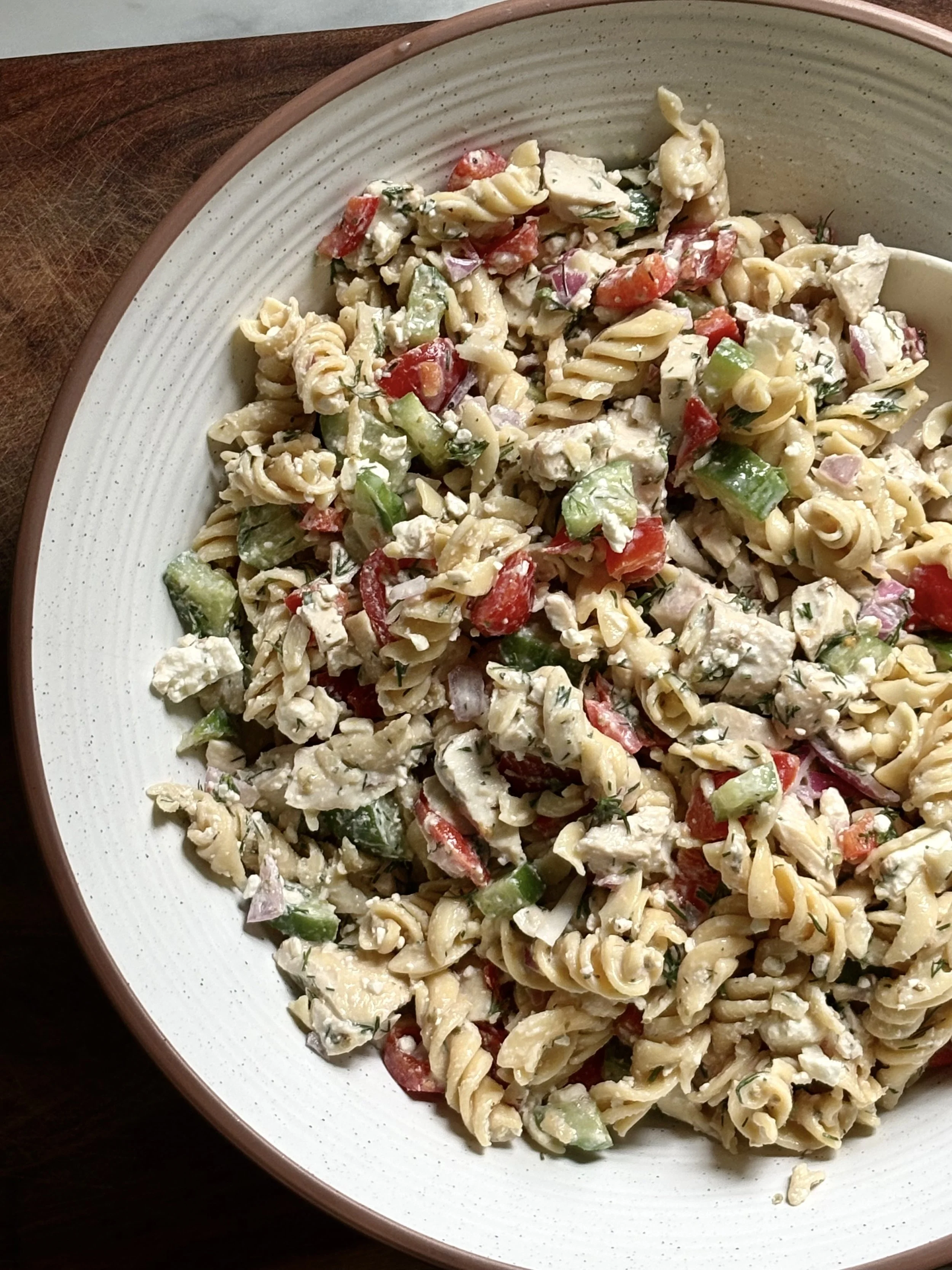 Greek Chicken Pasta Salad