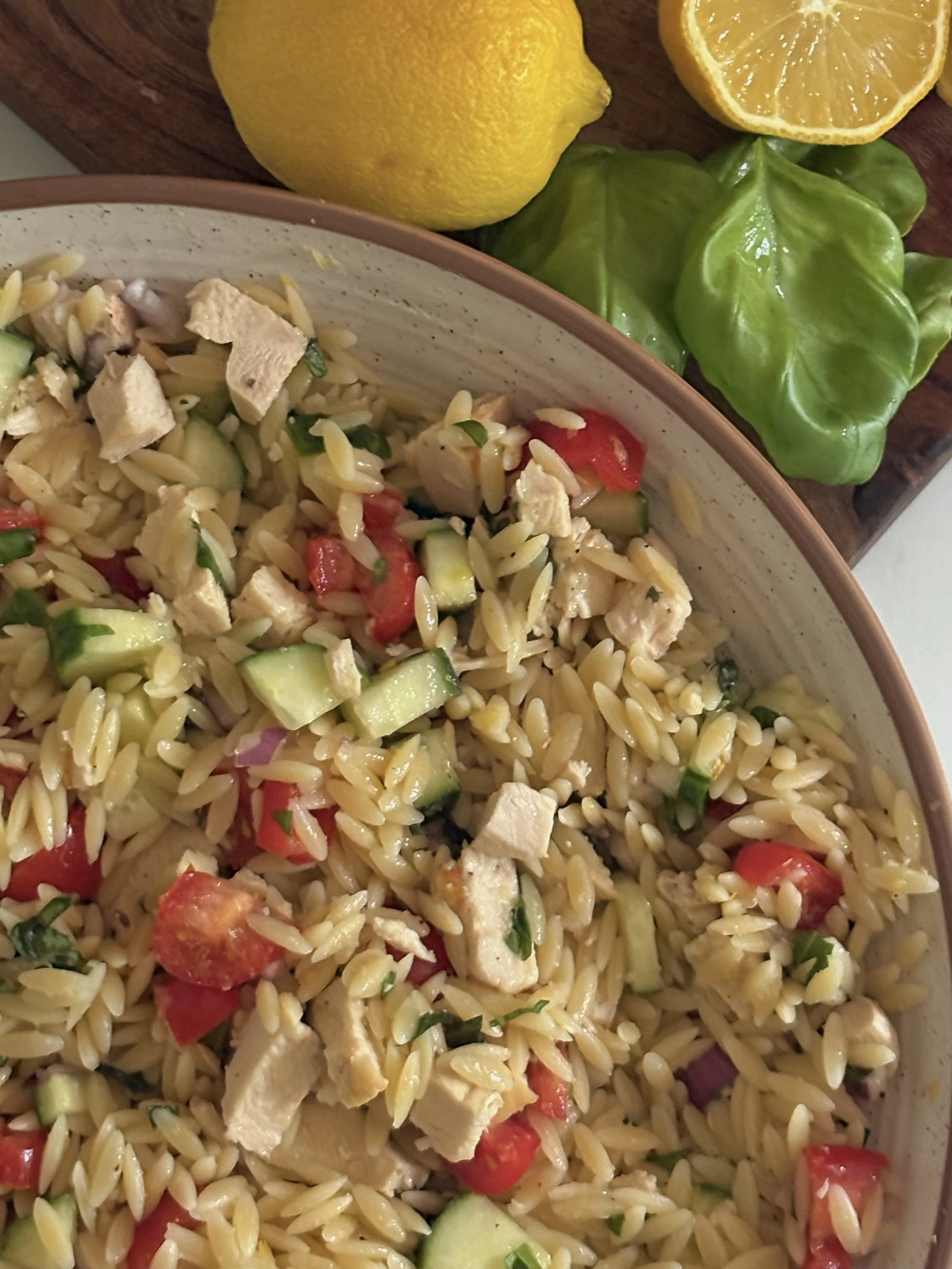 Lemon Basil Orzo Salad