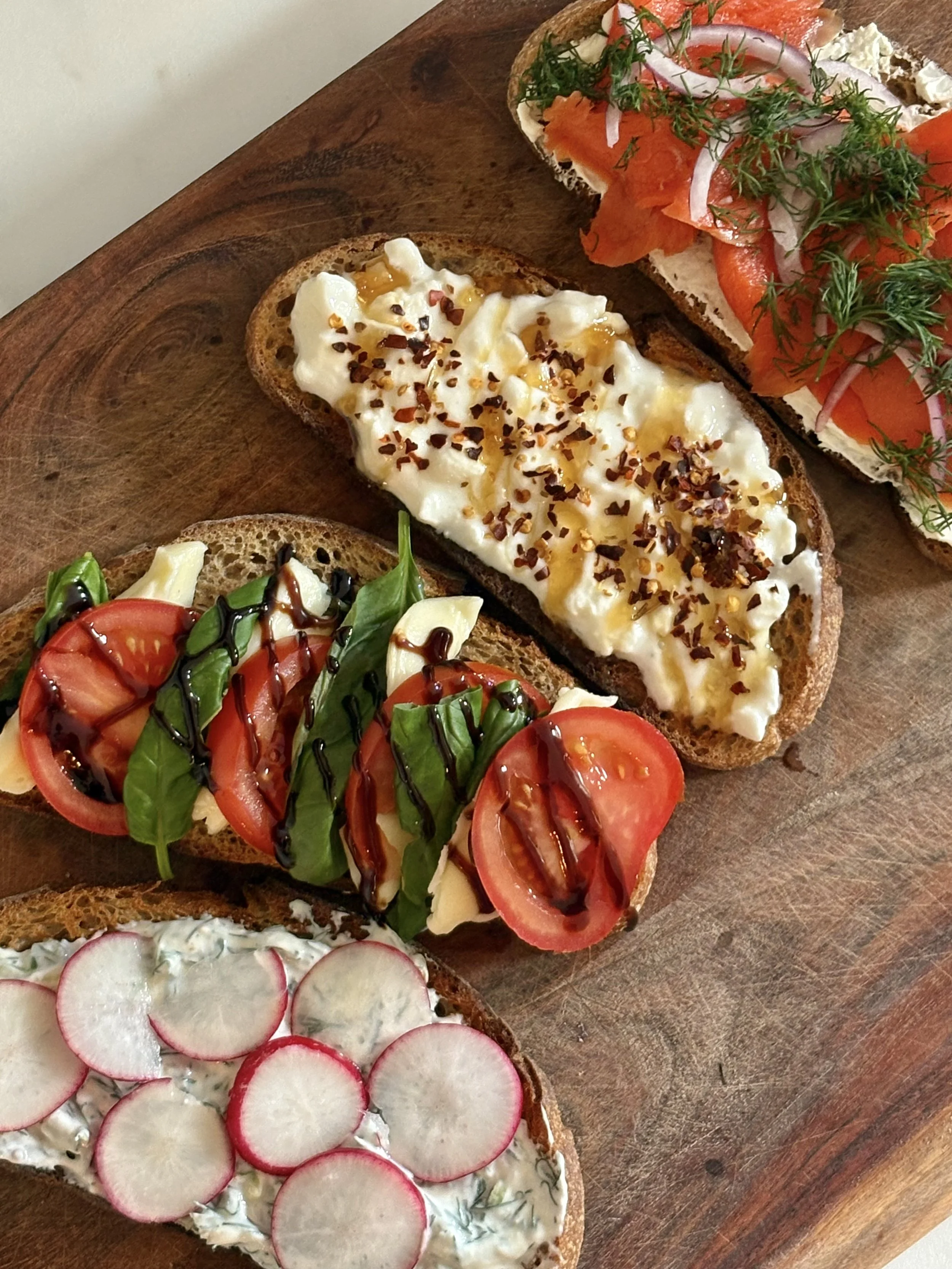 Sourdough Toast Four Ways