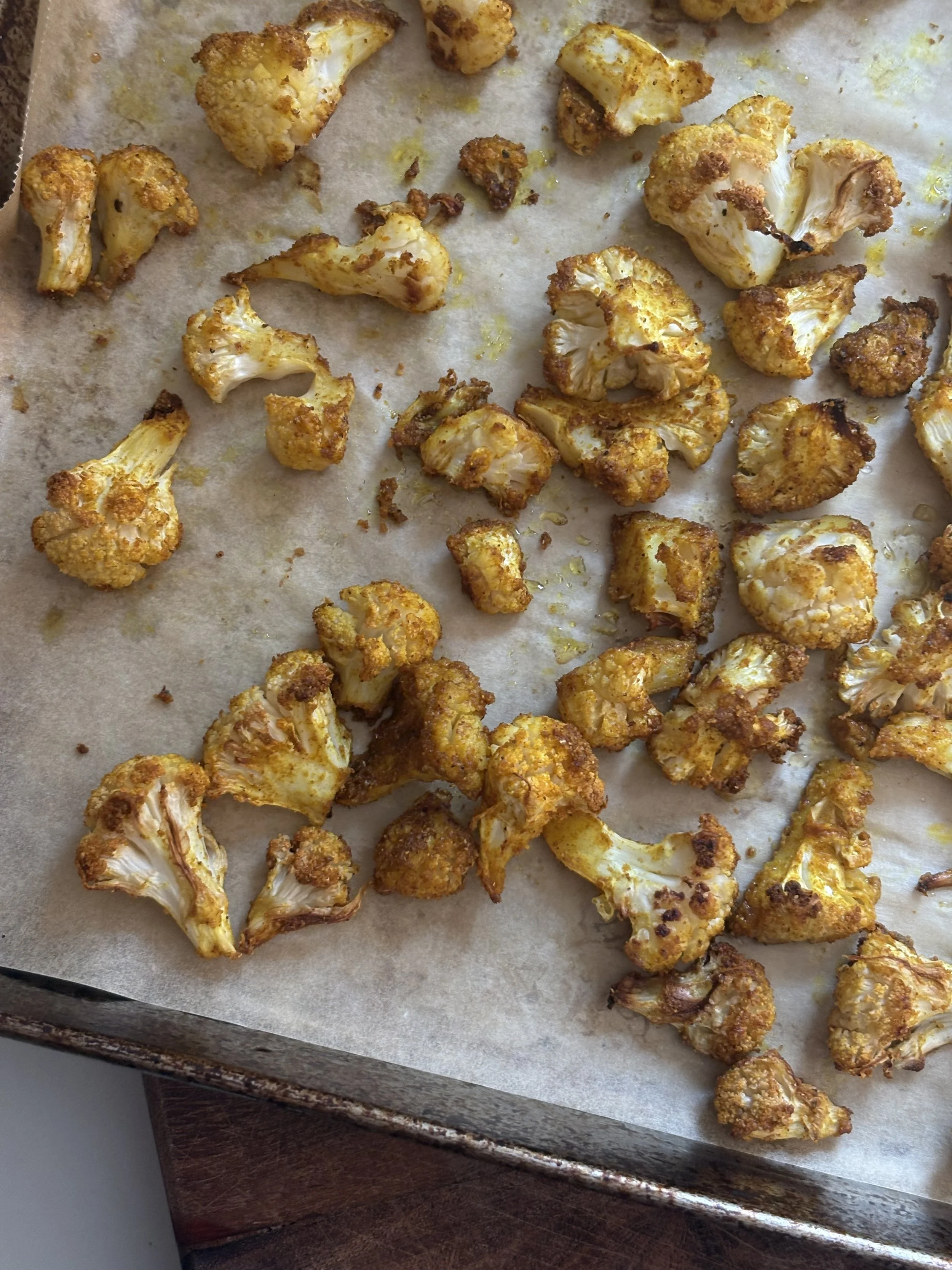 Roasted Curry Cauliflower