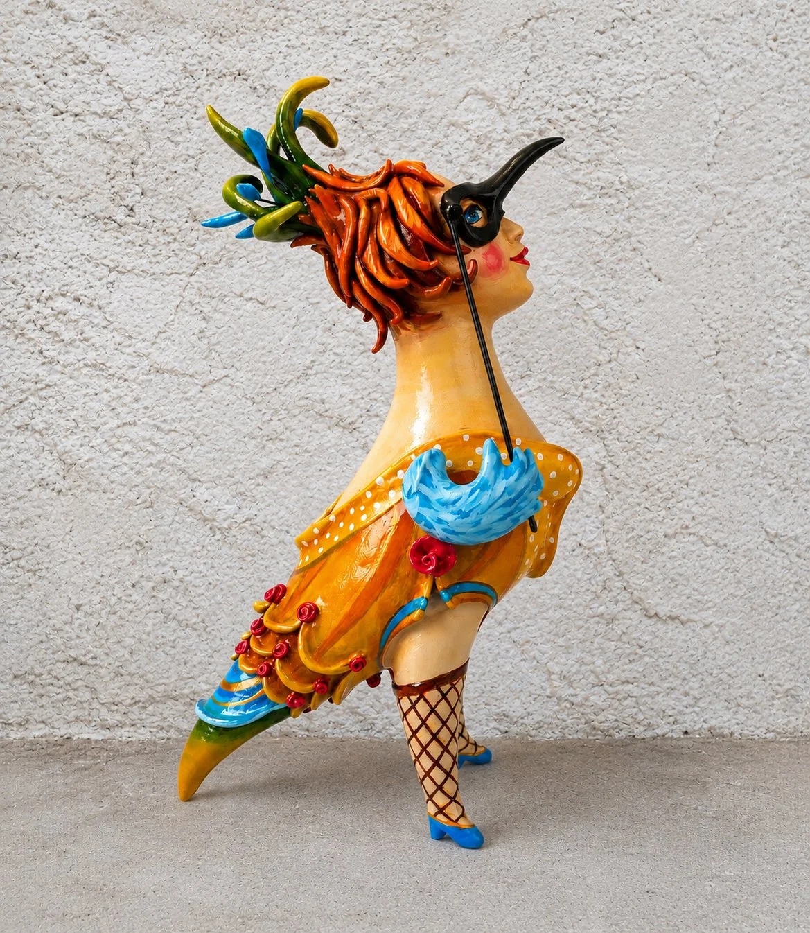 Carnival, One-of-a-kind mixed-media figurative freestanding sculpture by Natalia Chebotar, Ladies and 
Gentlemen Collection
