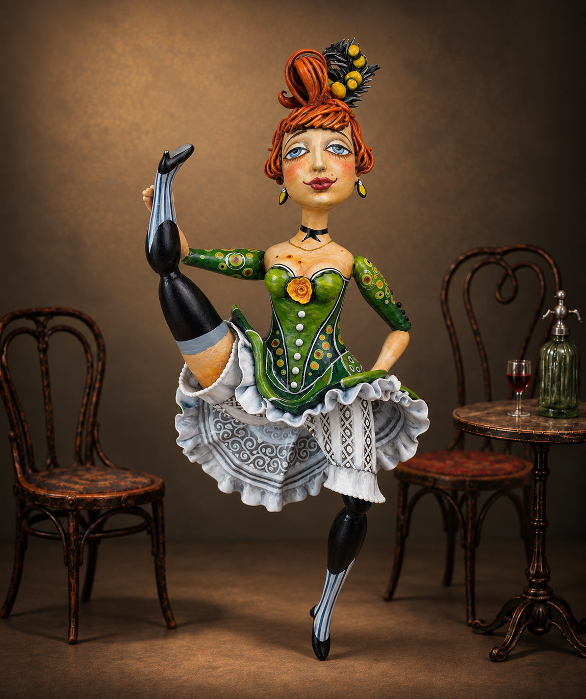 Sally, OOAK figurative sculpture by Natalia Chebotar, Cabaret Collection