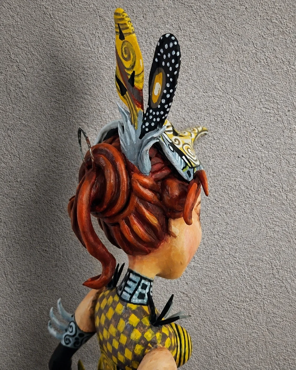Pretty Girl, One-of-a-kind mixed-media figurative wall sculpture by Natalia Chebotar, Pretty Girl Collection