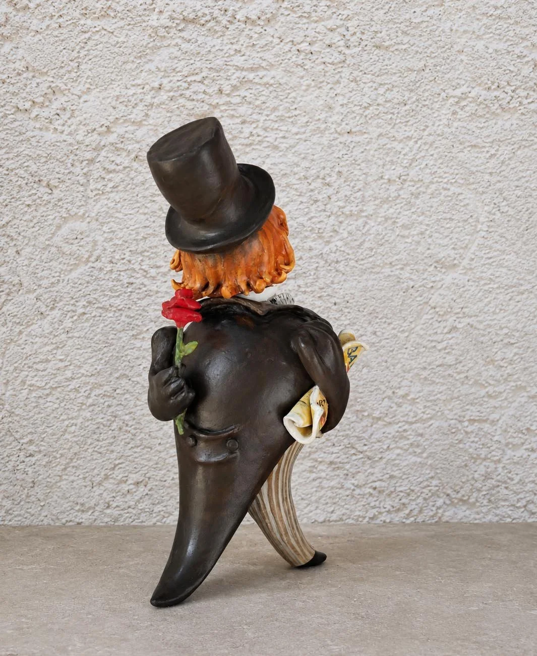 Theatergoer, One-of-a-kind mixed-media figurative freestanding sculpture by Natalia Chebotar, Ladies and Gentlemen Collection