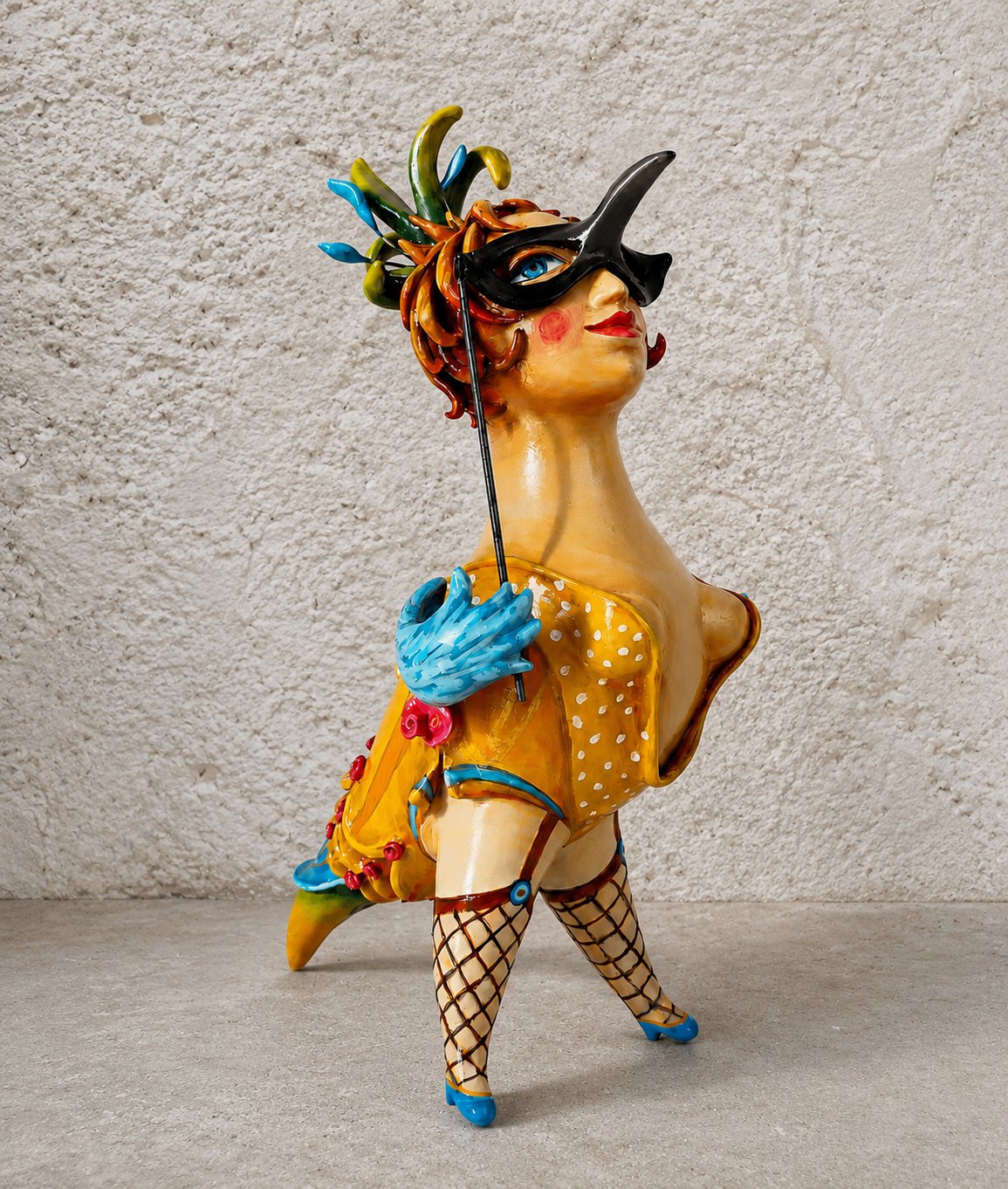 Carnival, One-of-a-kind mixed-media figurative freestanding sculpture by Natalia Chebotar, Ladies and 
Gentlemen Collection
