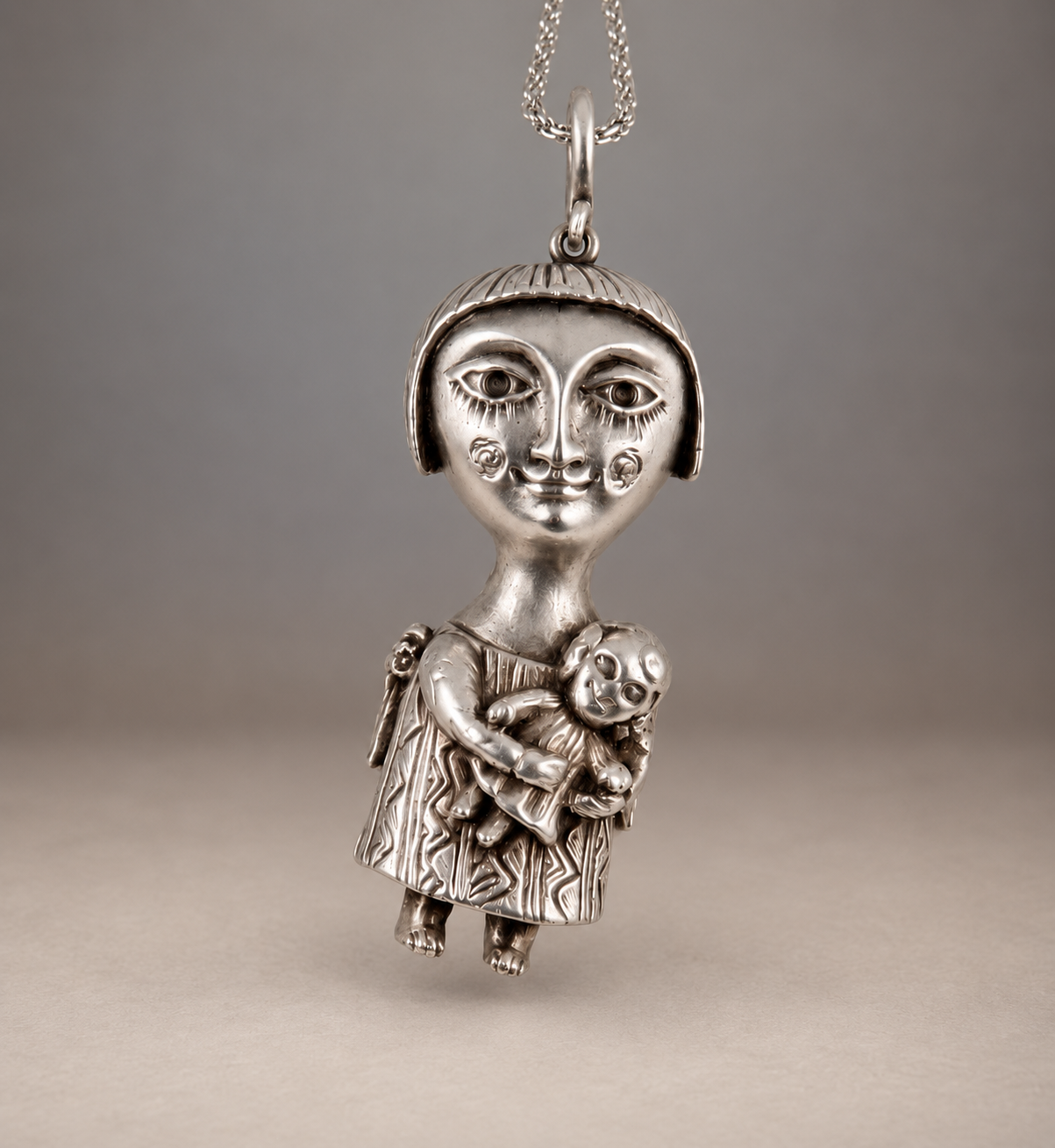 'Fairy Doll' Sterling Silver Pendant by Natalia Chebotar