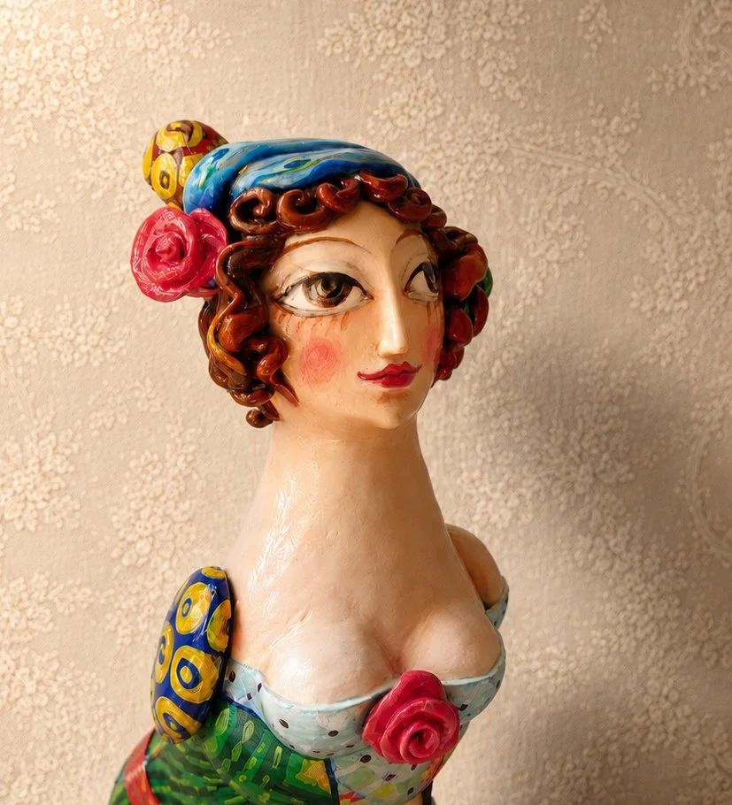 The Bird, One-of-a-kind mixed-media figurative freestanding sculpture by Natalia Chebotar, Ladies and Gentlemen Collection