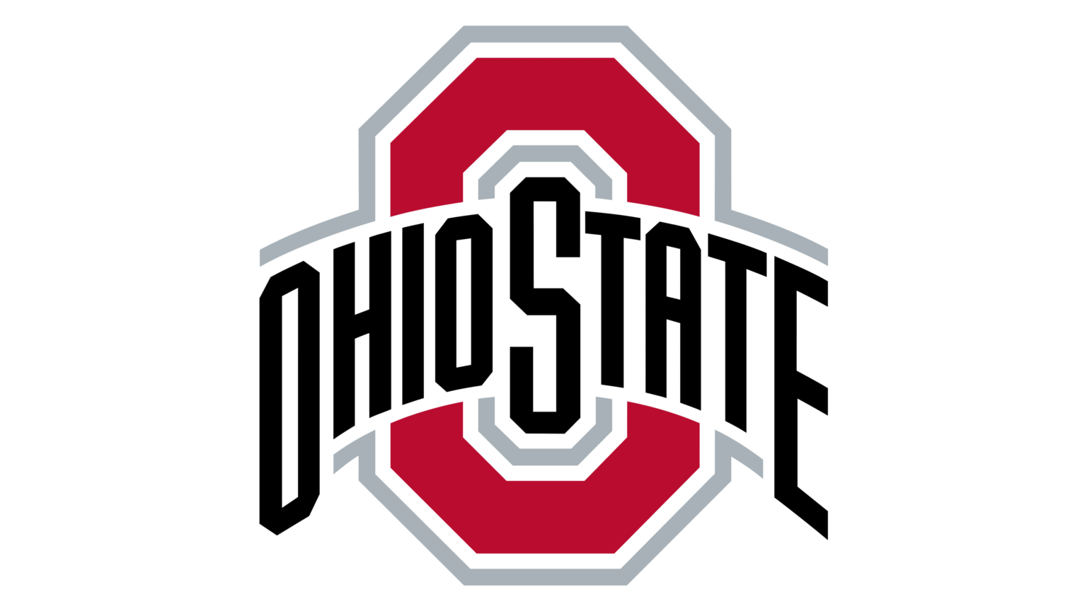 The Ohio State University Buckeyes logo with a gray border.