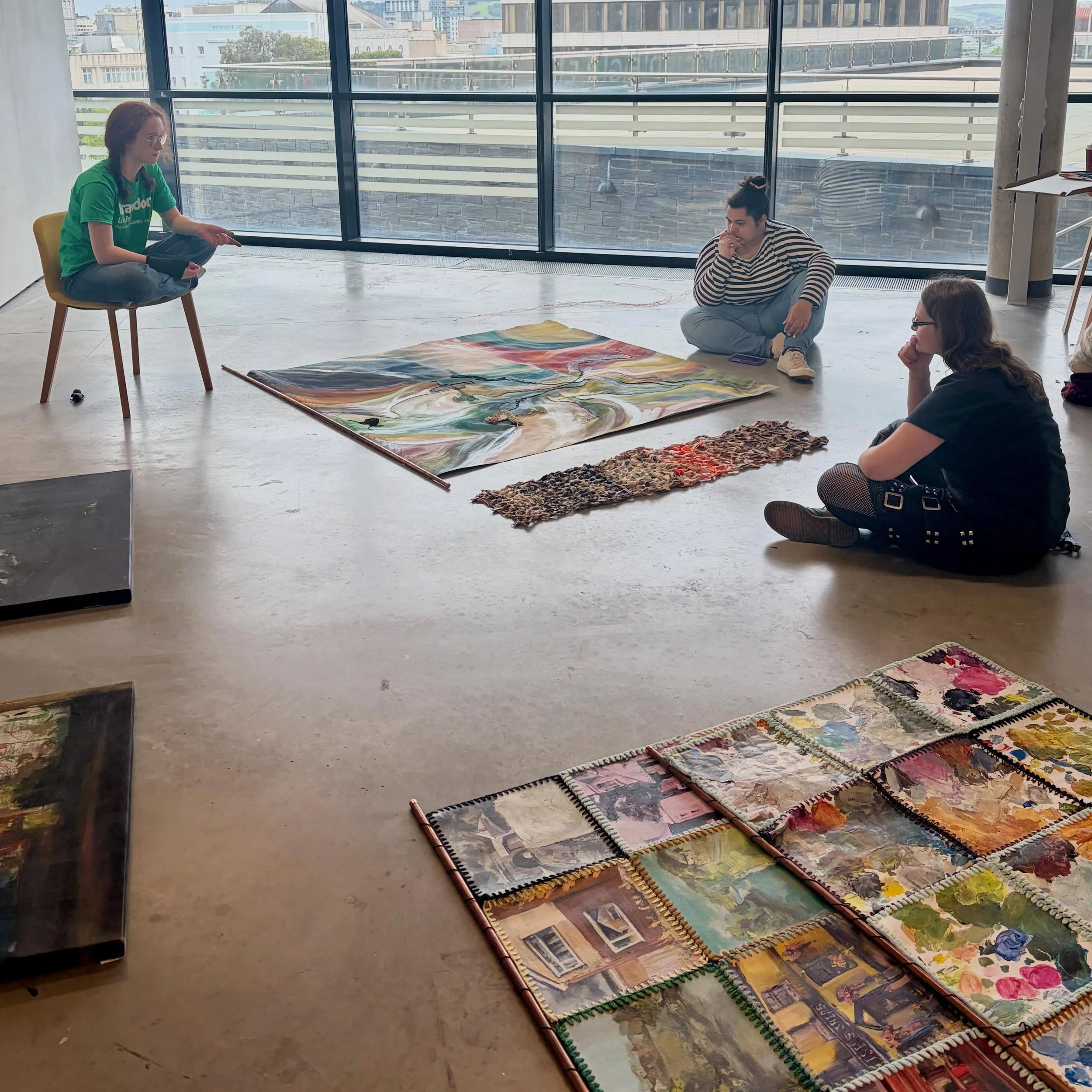 Nothing quite like discussing installation with friends.