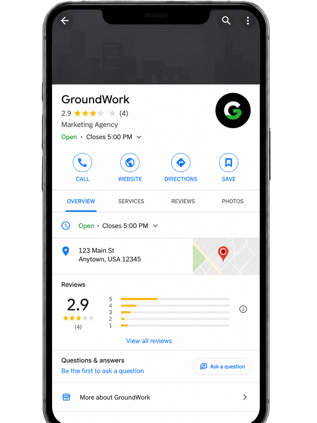 Google Business Profile for a local small business