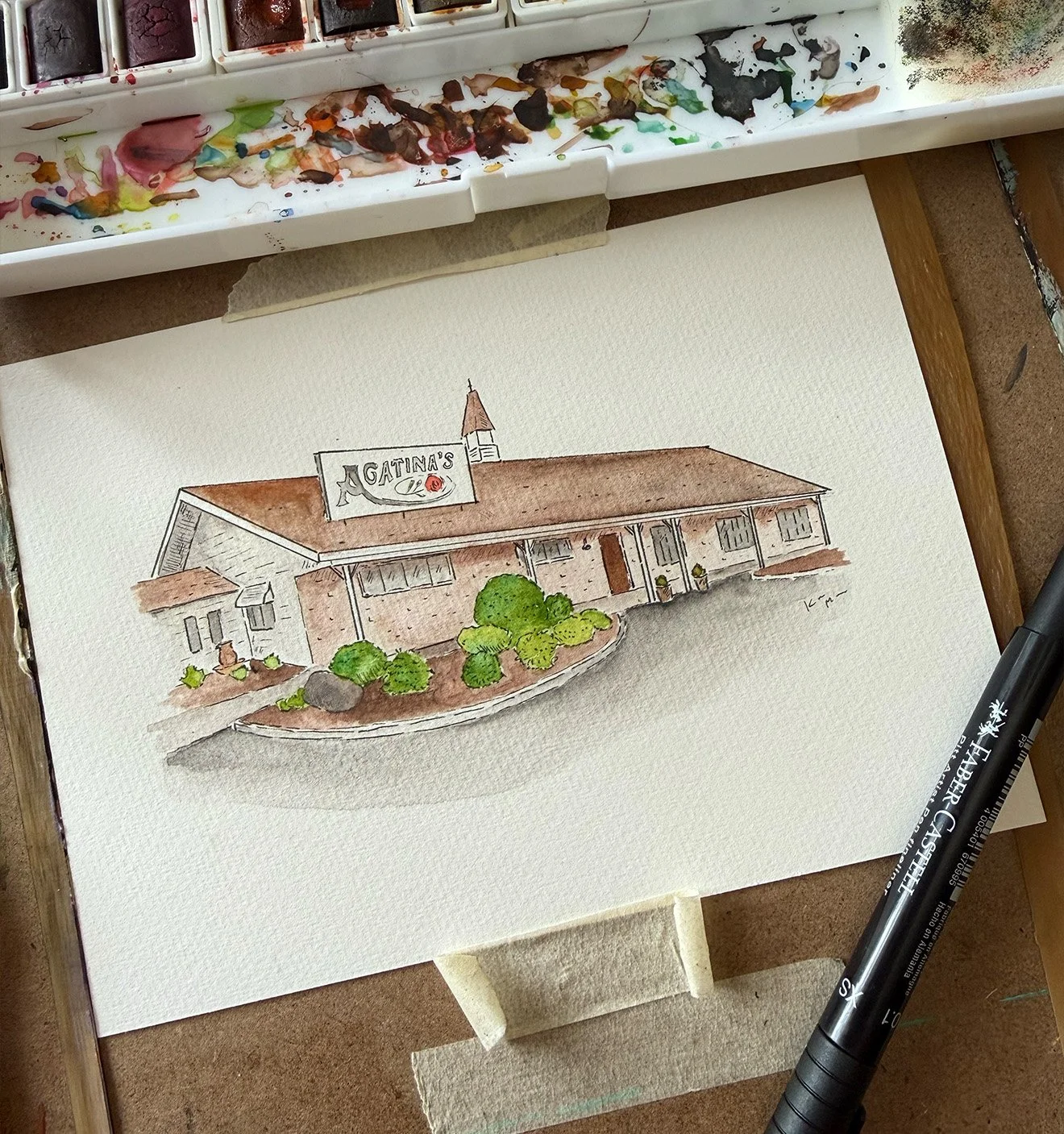 Custom First Date Spot/ Wedding Venue/ Home/ Shop painting