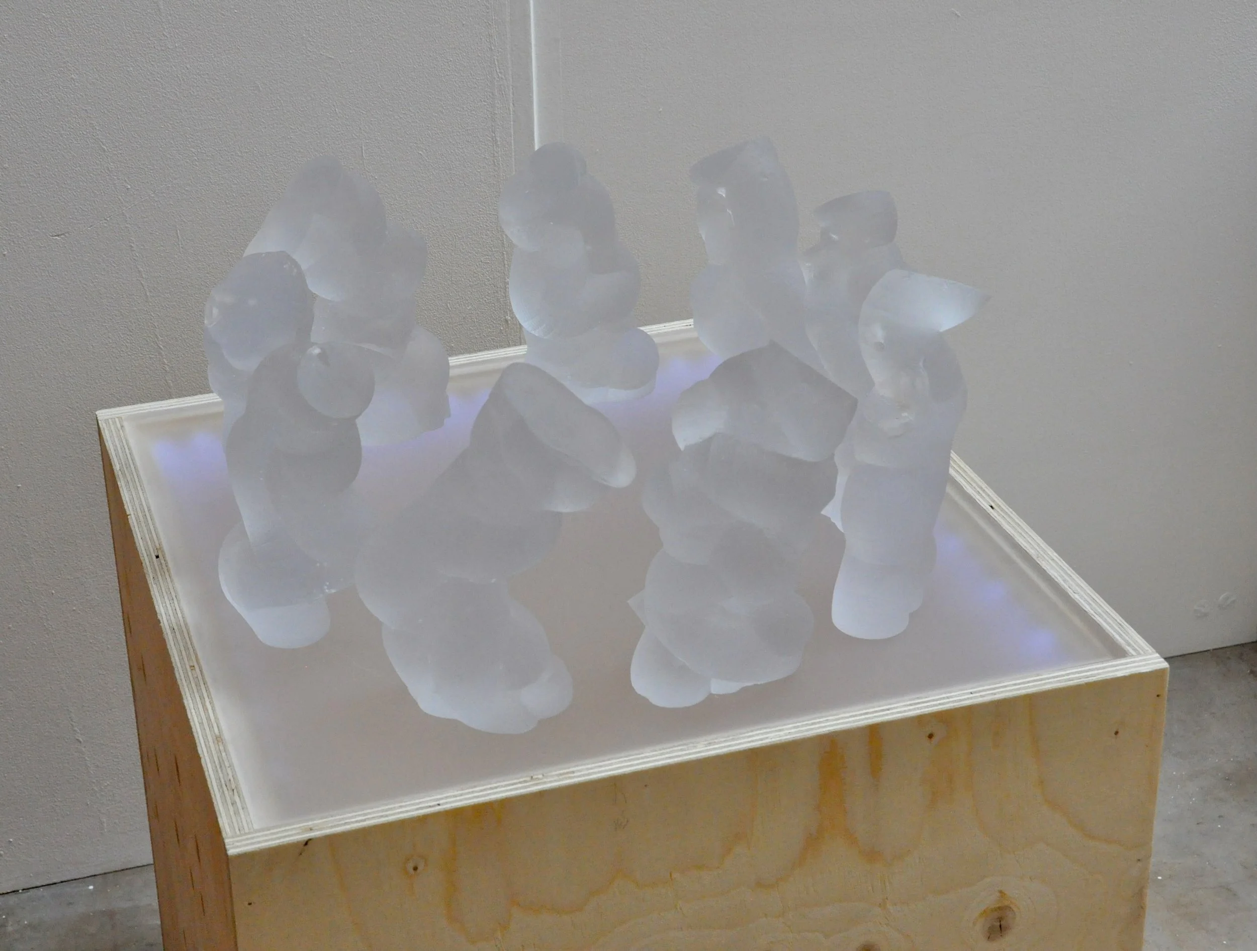 These glass casts are a tangible representation of the first swing dance light trail created by myself and @murray.wham back in January 2026. 

The intersecting lines showing the connection between us as we dance. This was a key milestone in the expl