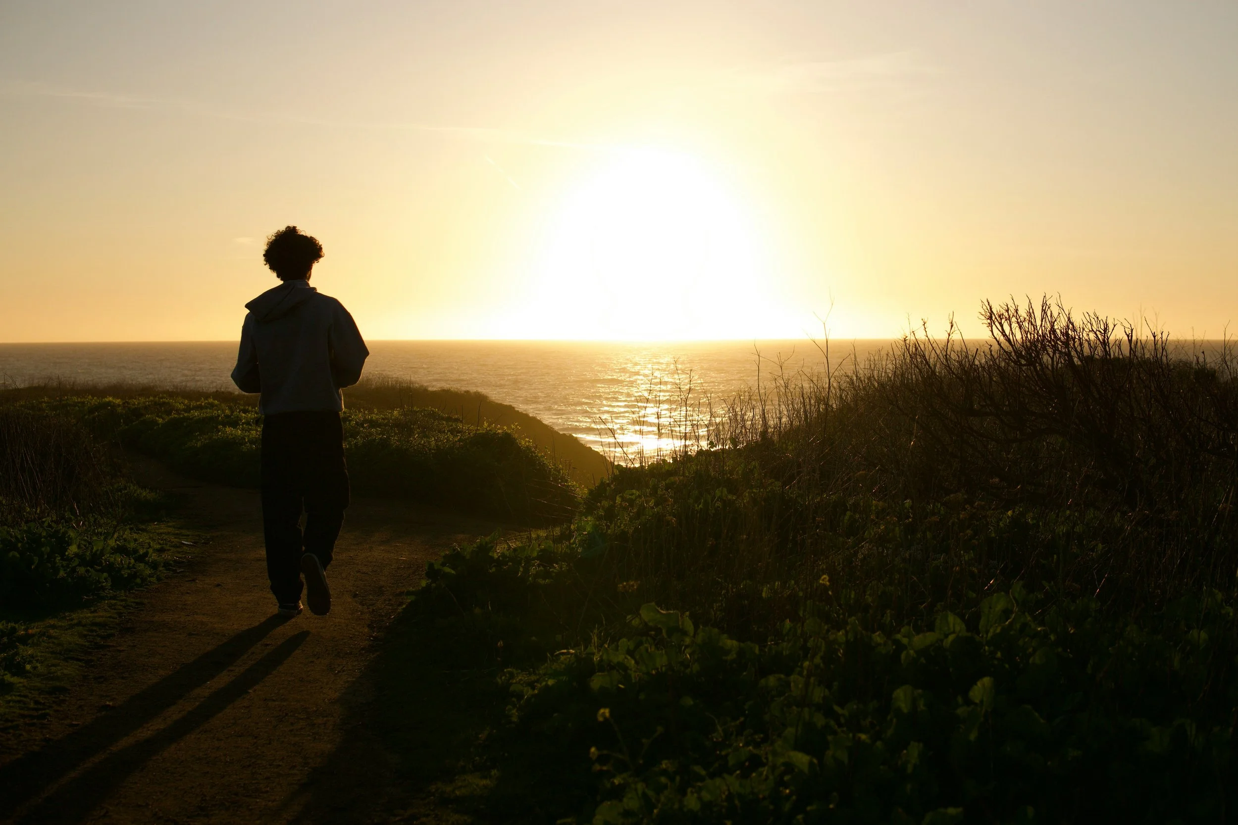 Man seeking balance and hope in counseling