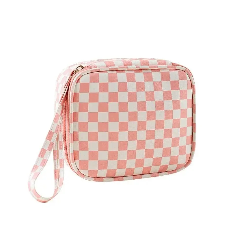 Checkerboard Makeup Pouch
