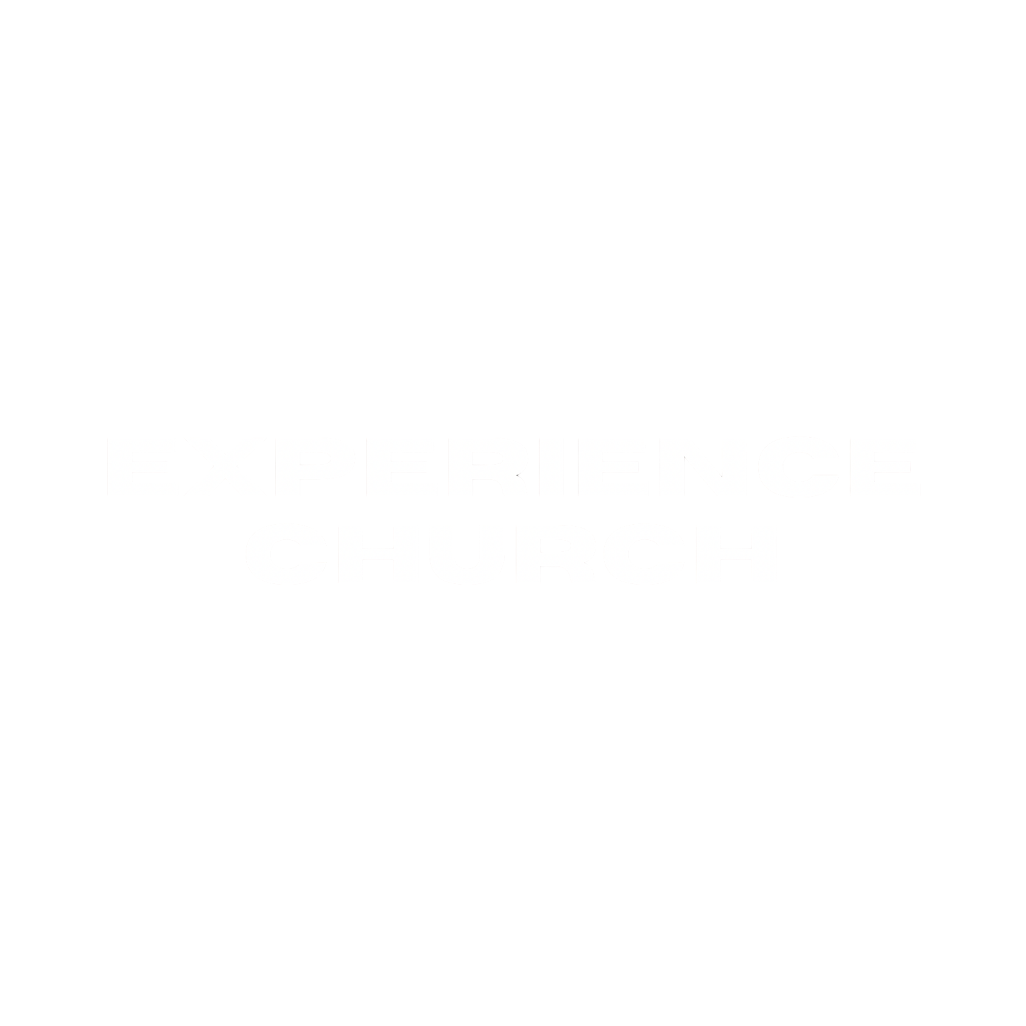 Black background with white text reading 'Experience Church'.