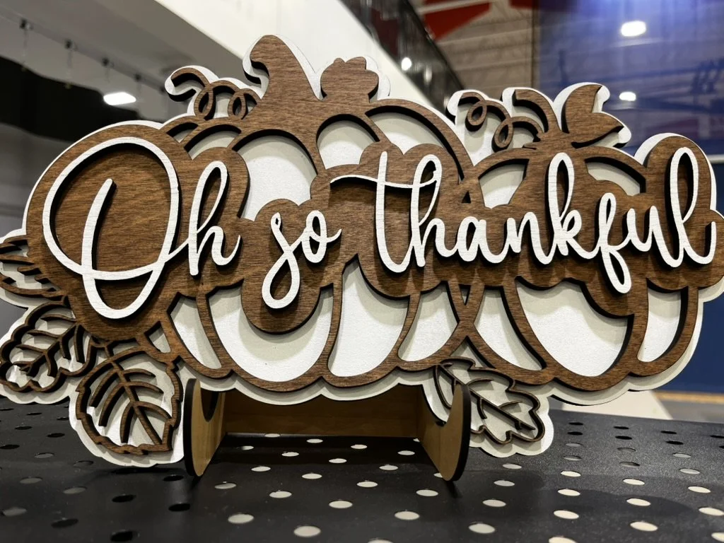 “Oh So Thankful” Wooden 3 layered Sign