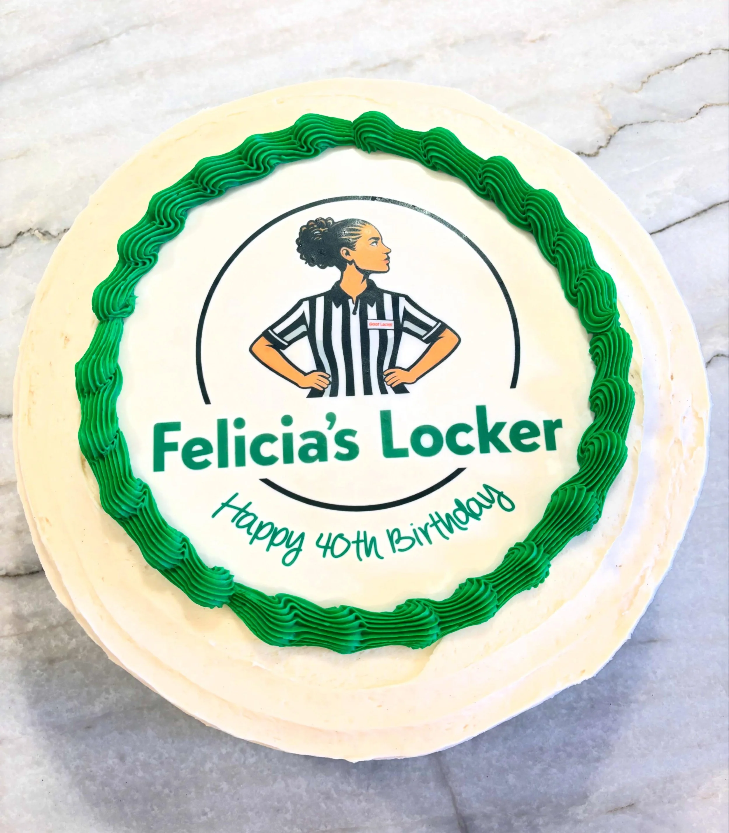 Custom edible image for Felicia&rsquo;s 40th!