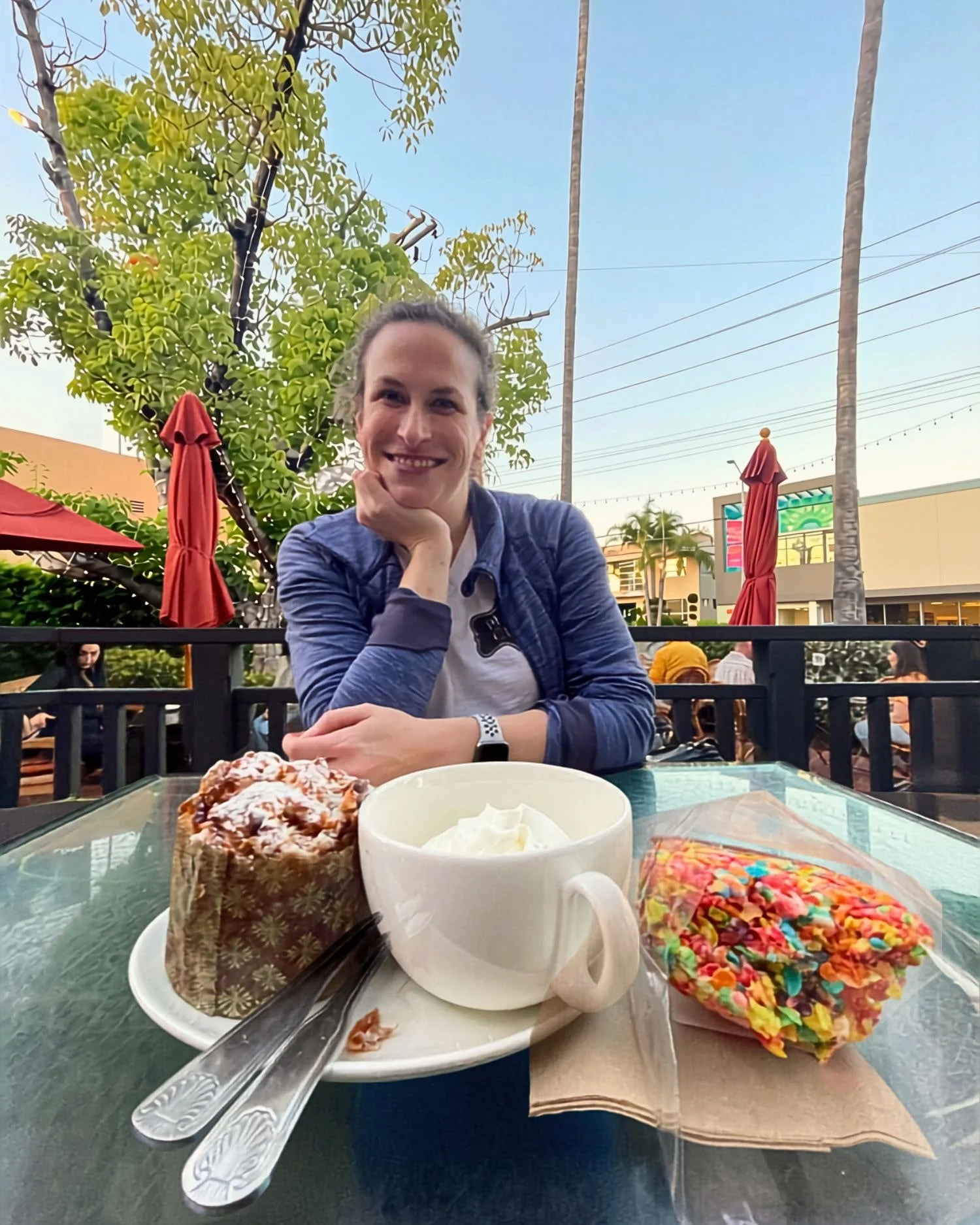 Maryn Silverberg enjoying pastries at Alcove