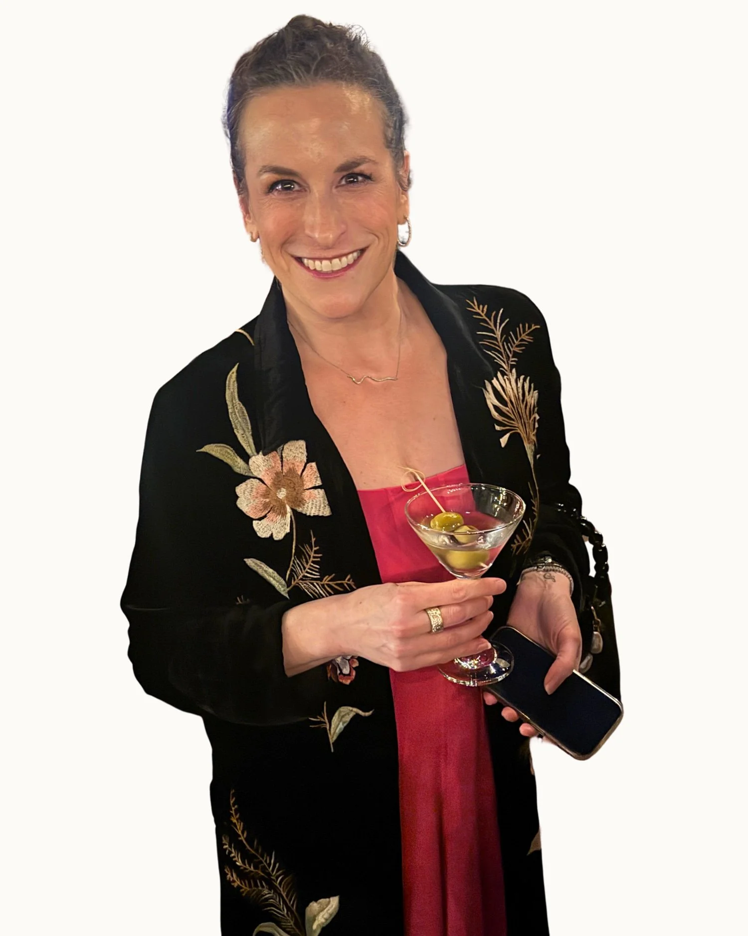 Maryn Silverberg with a martini.