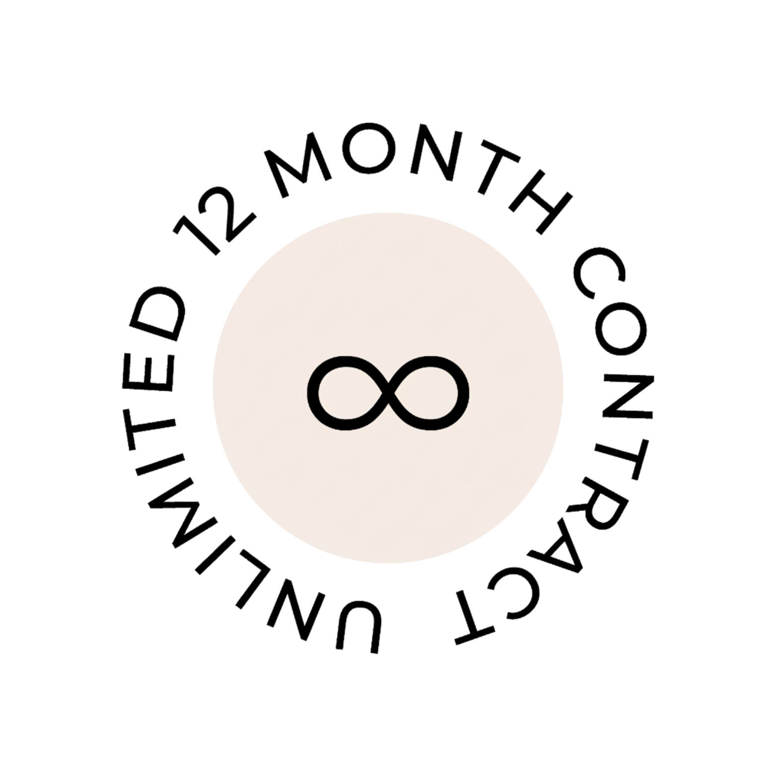 A digital graphic of an infinity symbol inside a white circle with overlaying text that reads "INFINITE" in black, surrounded by stylized gear and arrow graphics.