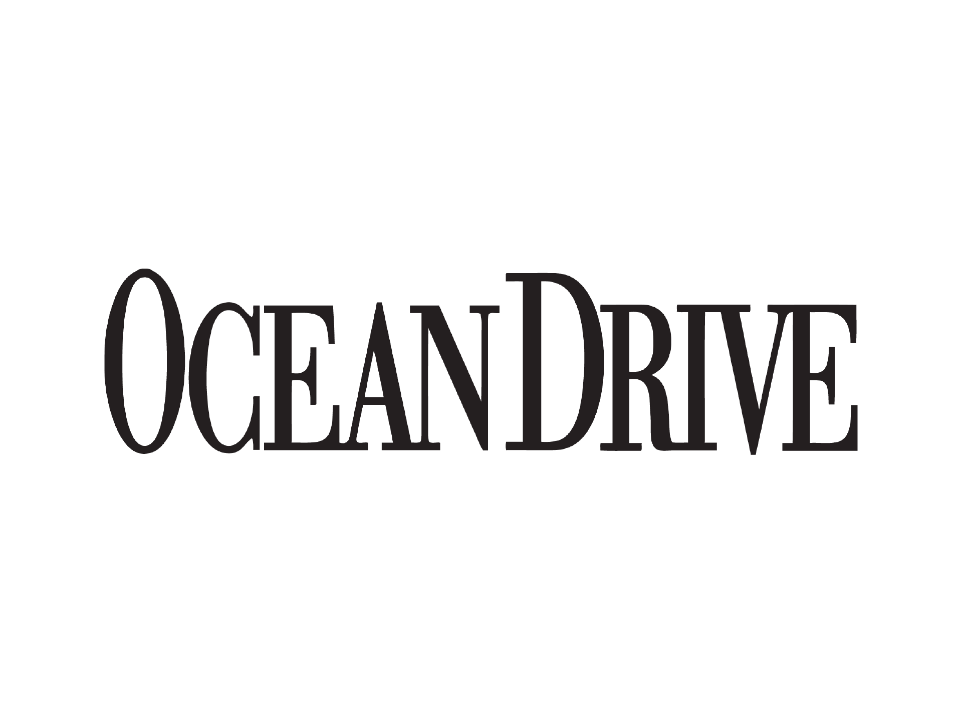 Text that reads 'OCEAN DRIVE' in large font.