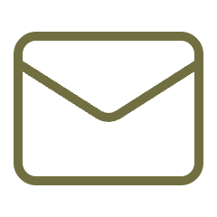 Outline of an email envelope icon with a flap on top.
