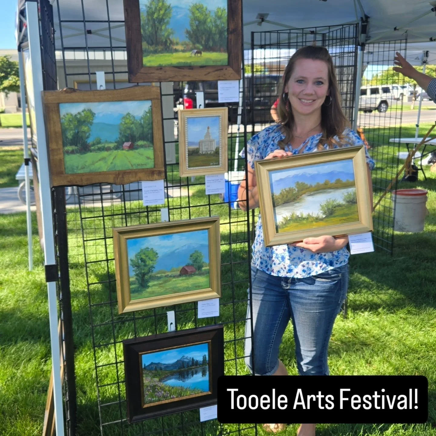 My display at the Tooele Arts Festival this weekend! So excited to be a part of the festival for my first time. 

##utahartist #tooeleartsfestival #oilpainting #pleinair #artforsale