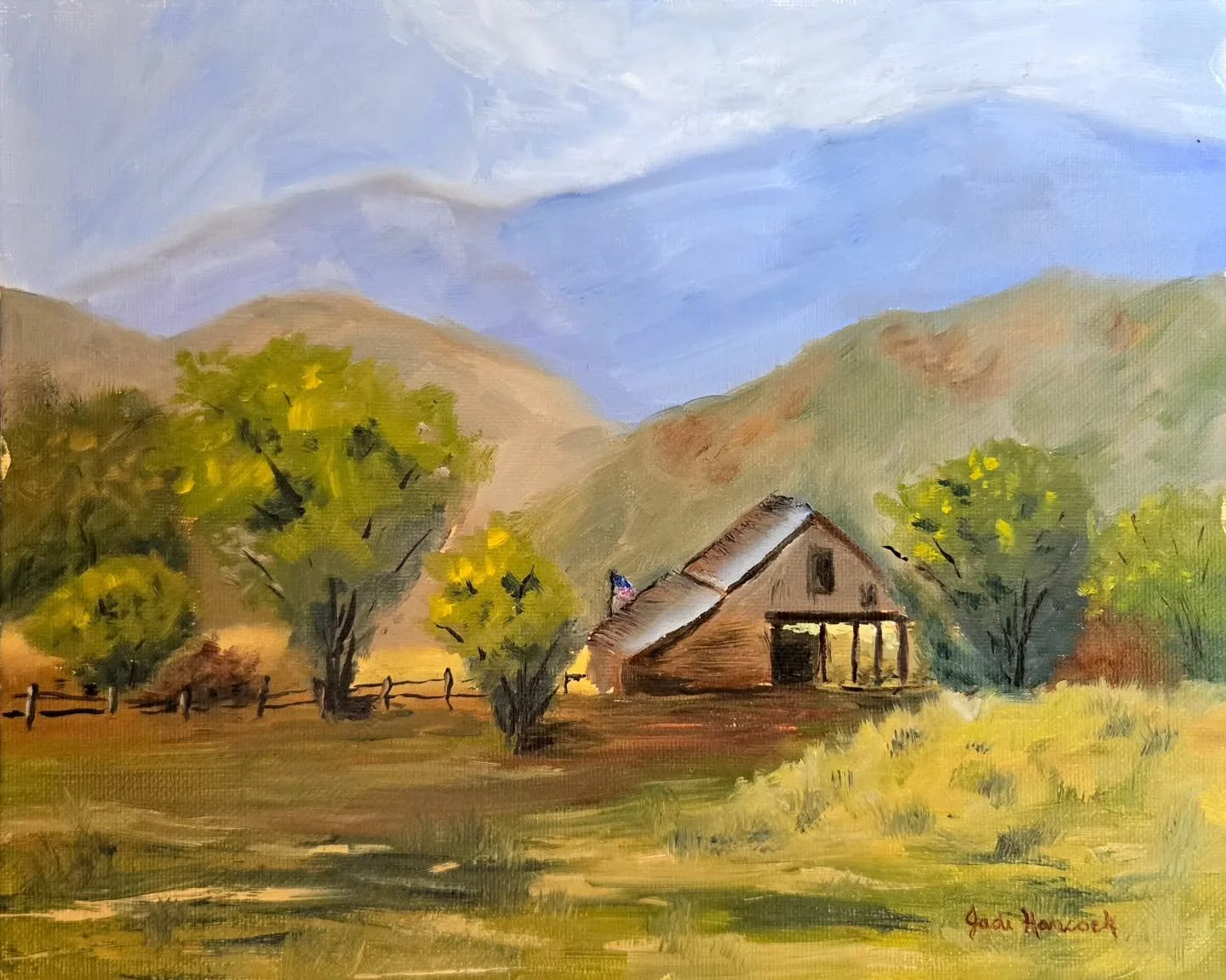 Last week I got to go to Girls Camp in Morgan, Utah and I of course had to bring my paints. It was beautiful weather, and a beautiful area. 

#oilpainting #utahartist #morganutah #pleinair