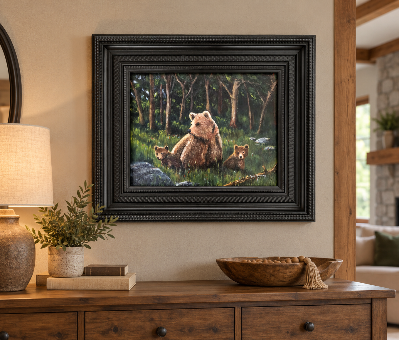 Cozy Rustic Bear Painting Vignette.png