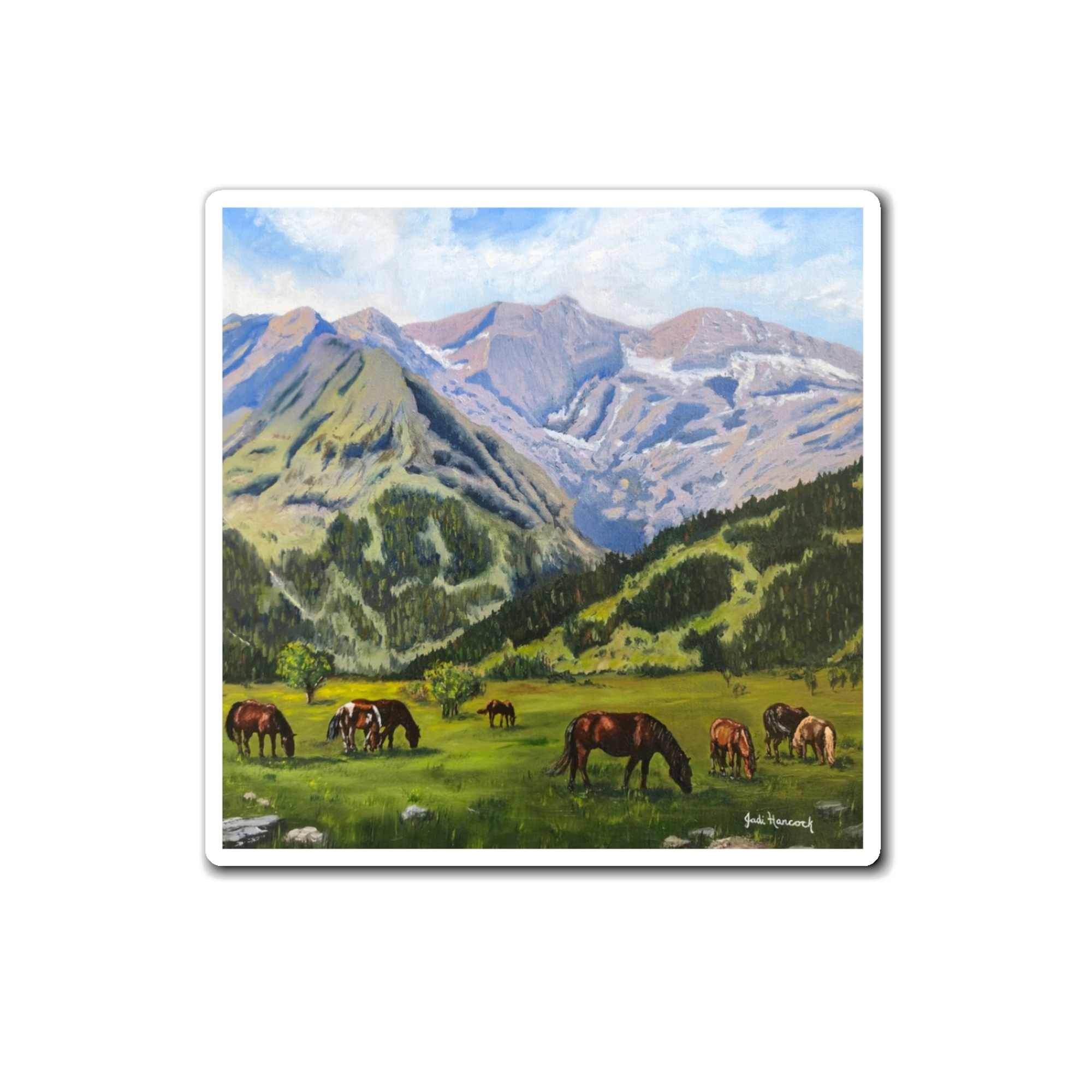 "Beneath the High Country" Magnet