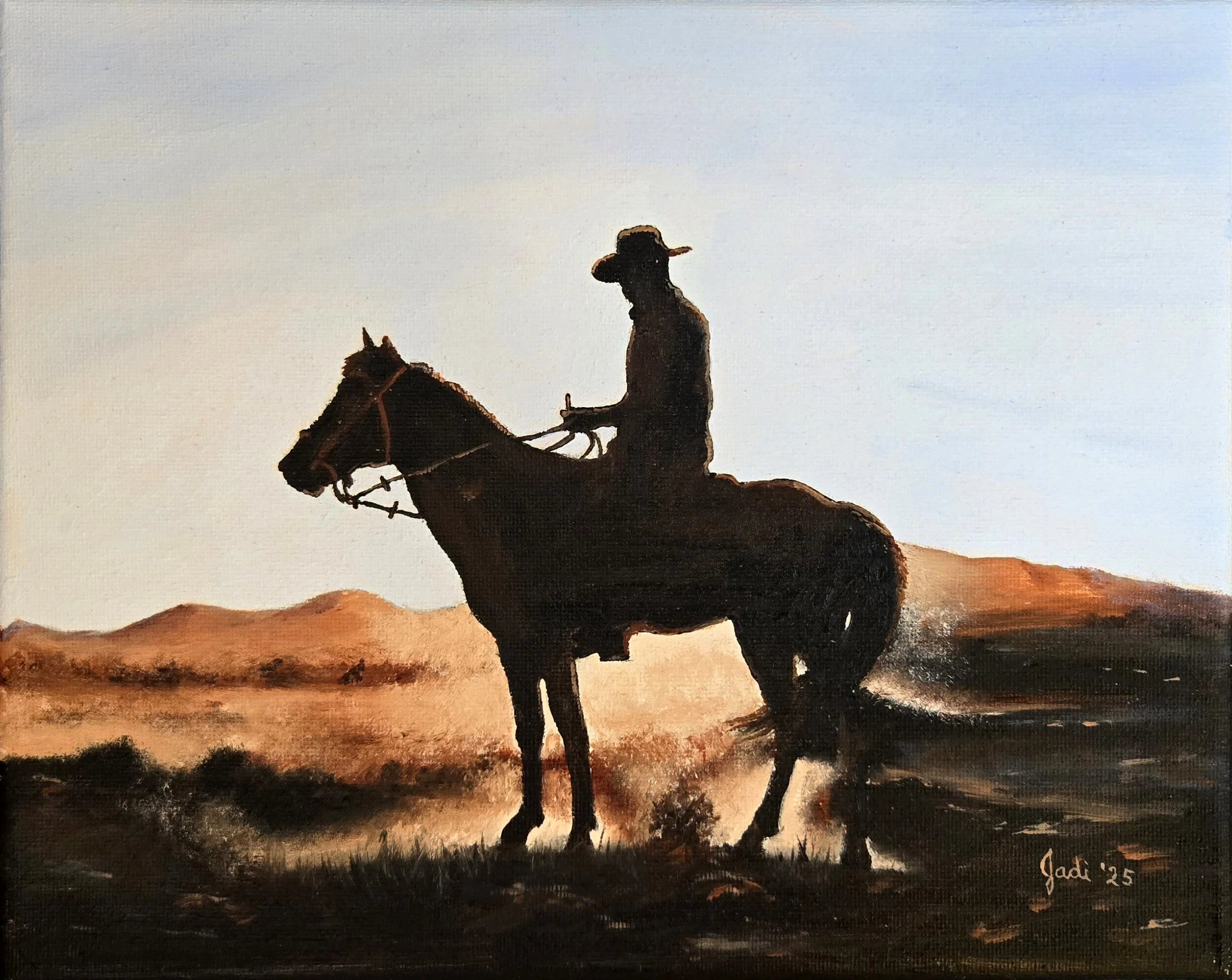 Sunset Cowboy (8x10)